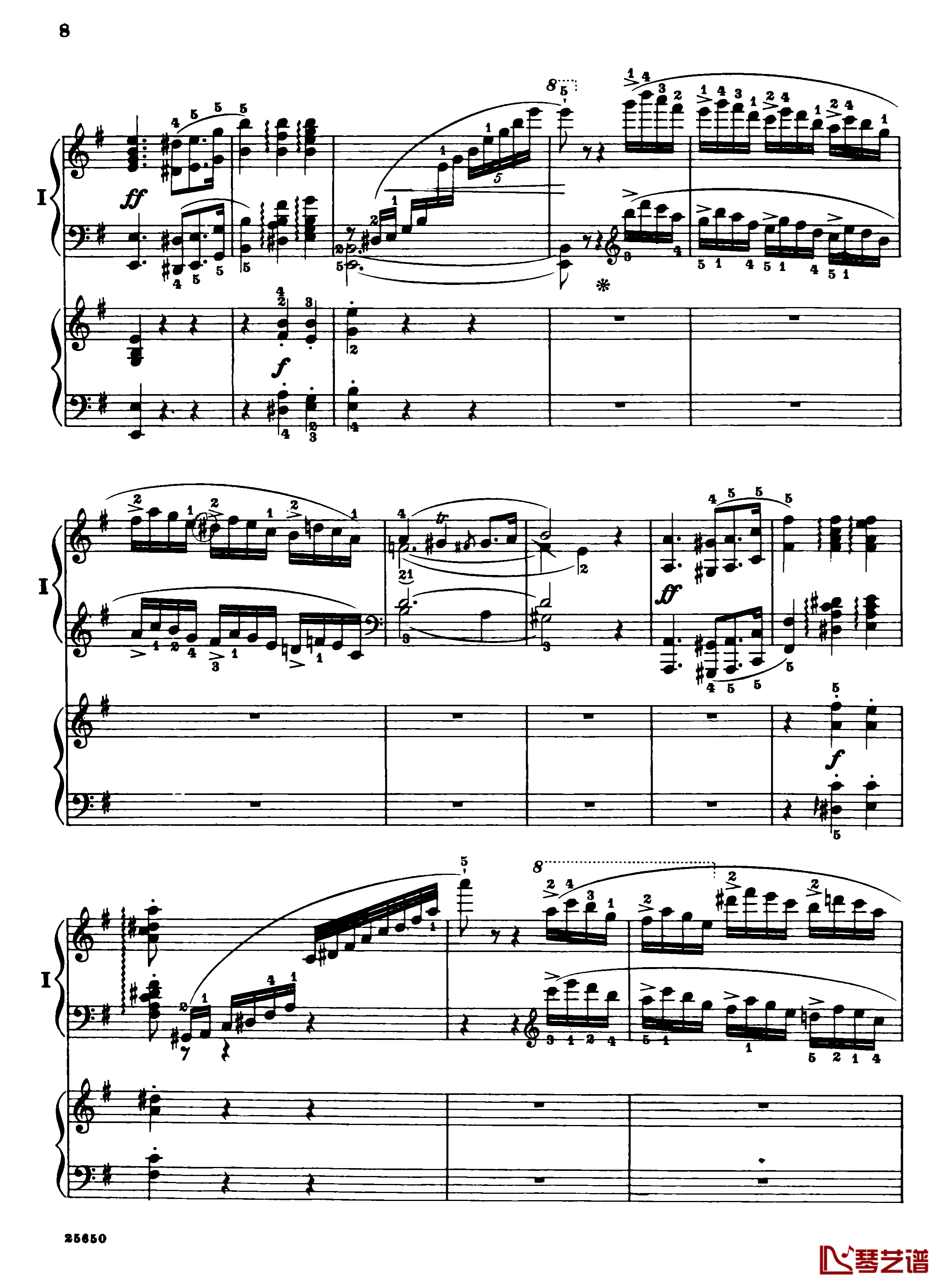 肖邦第一钢琴协奏曲钢琴谱-肖邦10