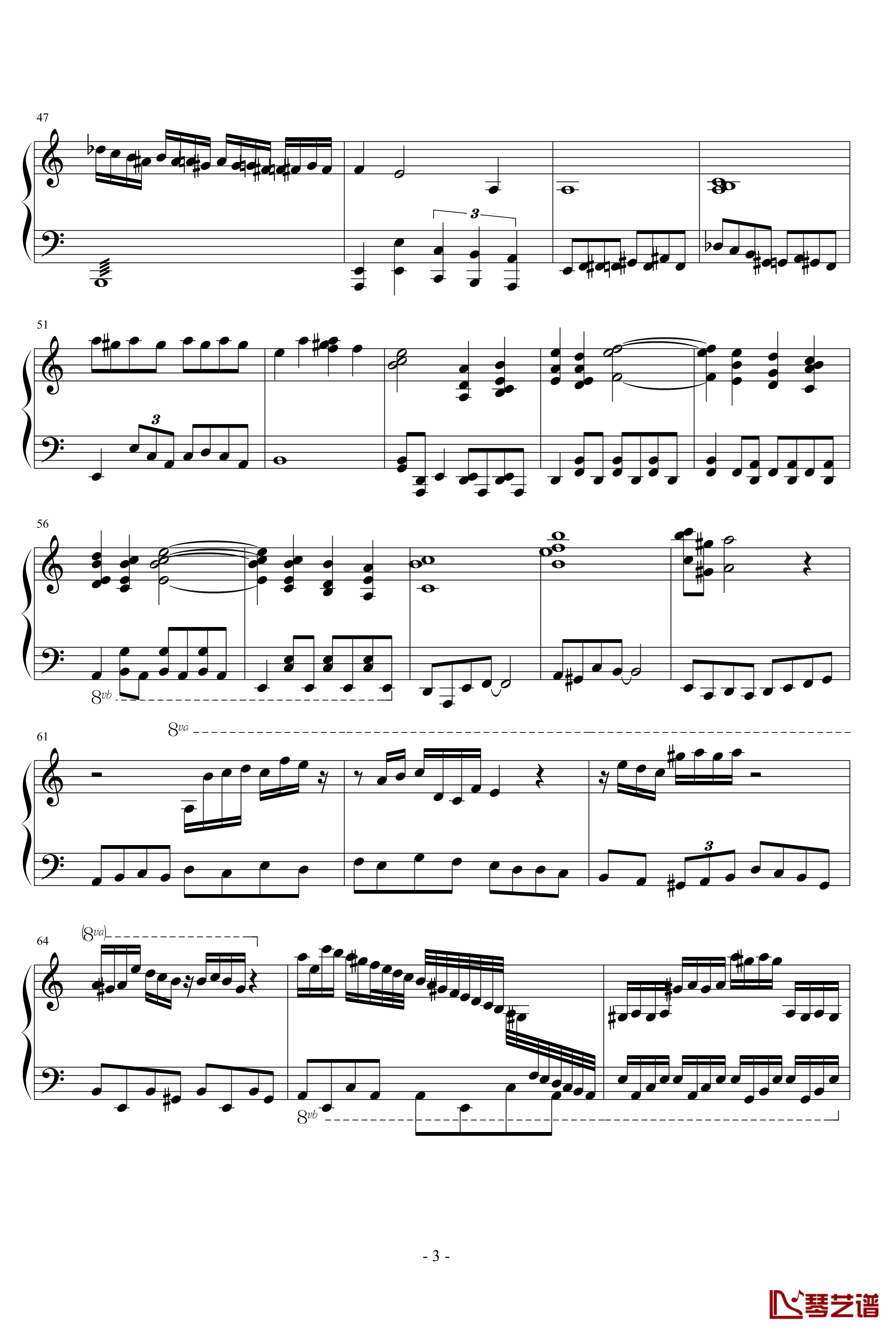 Windy钢琴谱-李方略3