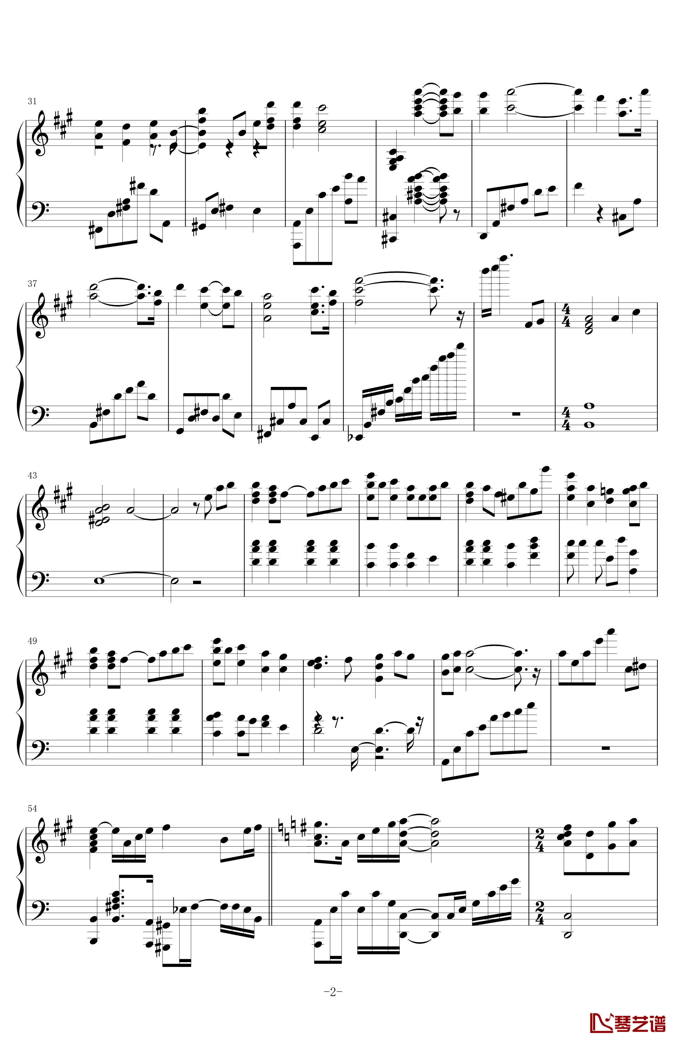 渚 Warm Piano Arrange钢琴谱-单音轨-Clannad2