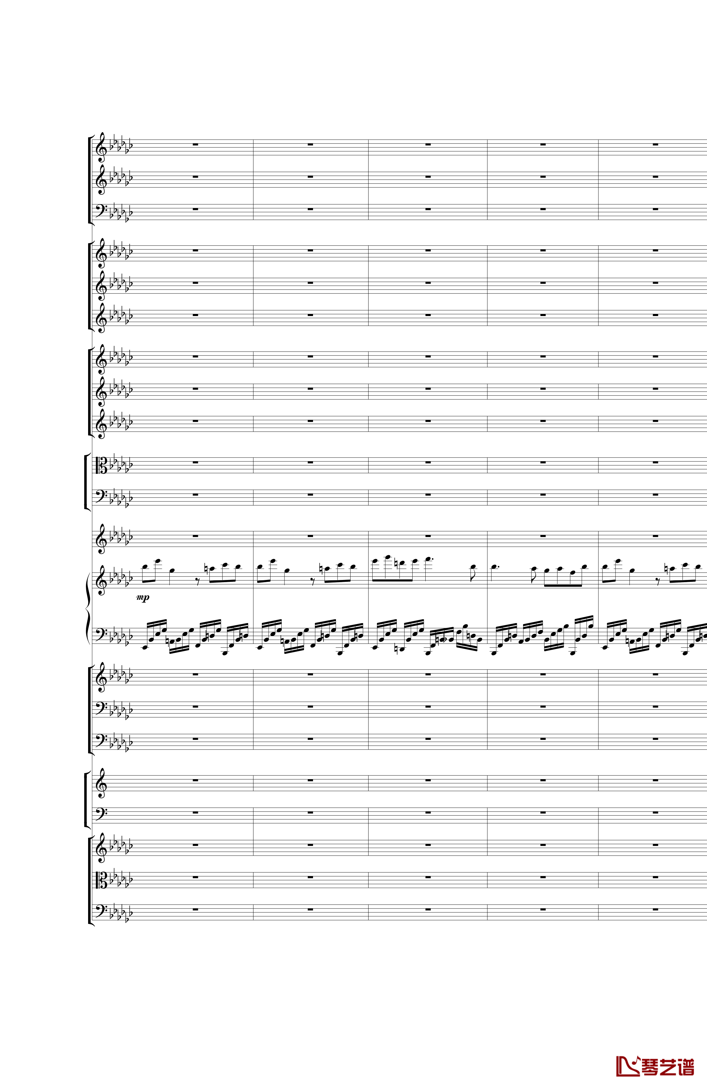 Piano Concerto No.3 in E Flat minor钢琴谱 I.Moderto-热情而辉煌4