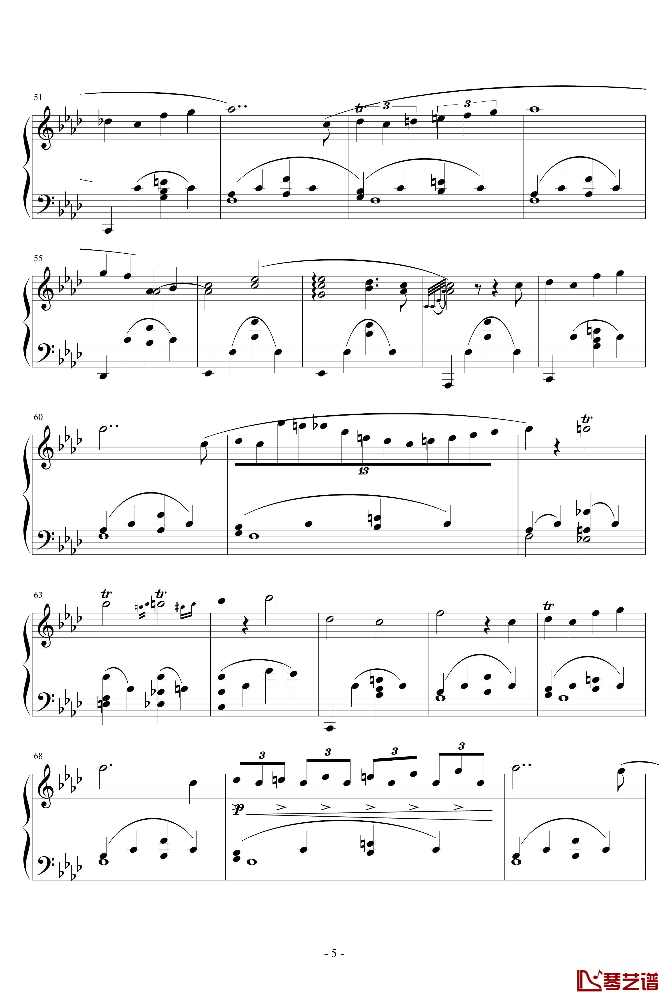 即兴曲第一首Op.29钢琴谱-肖邦-chopin5