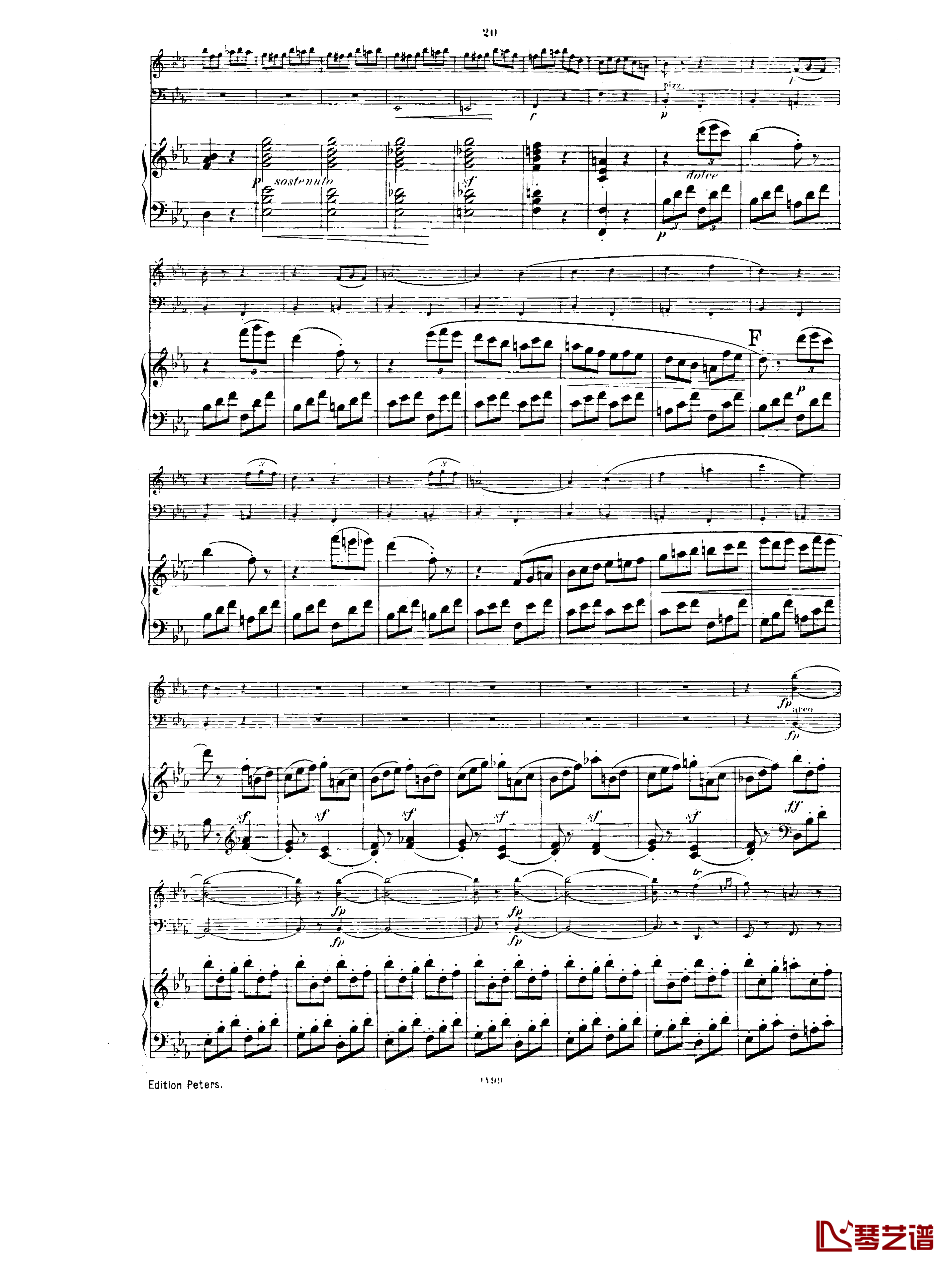  降E大调第一钢琴三重奏  Op.12钢琴谱-胡梅尔19