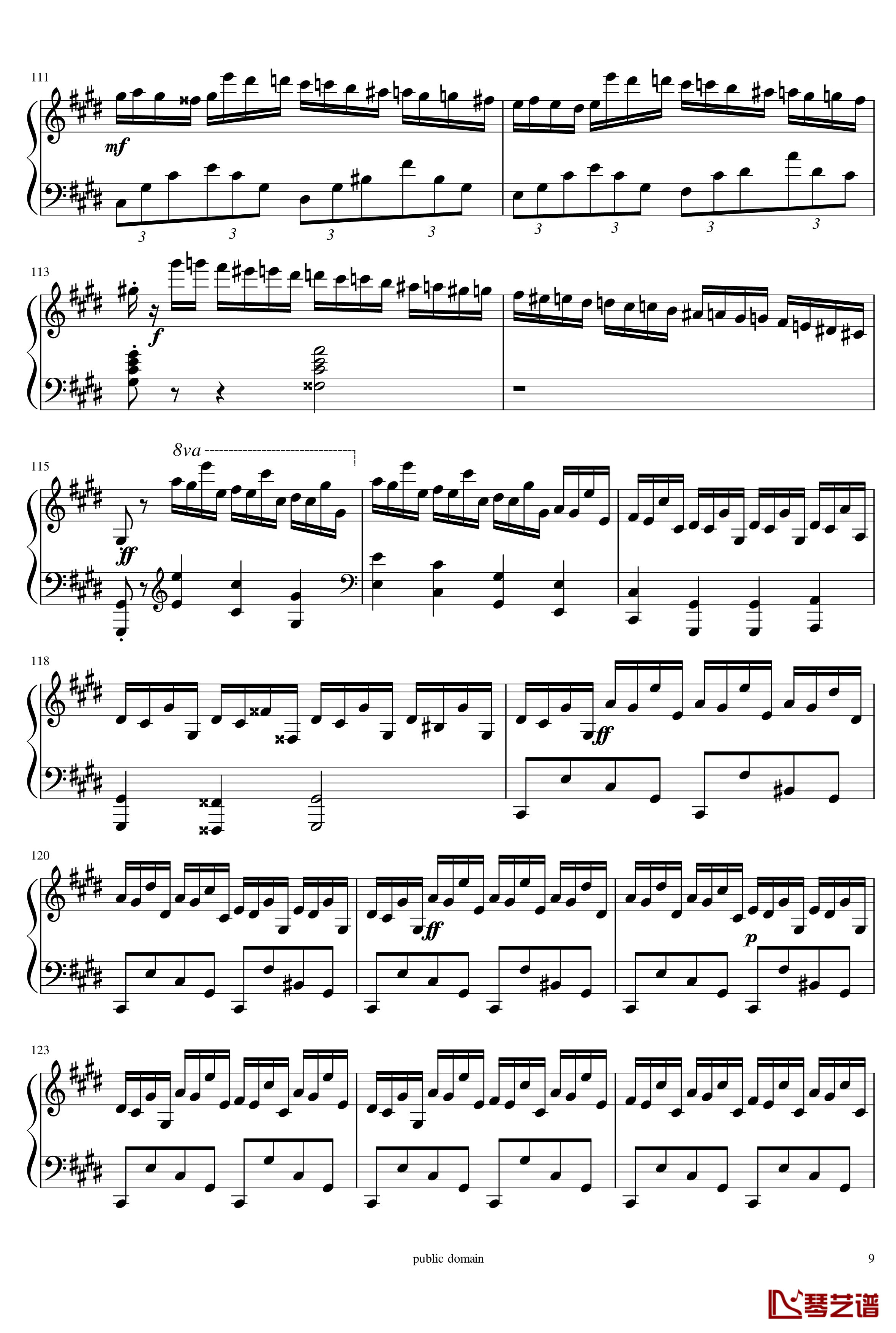 Fantaisie-Impromptu Op.66-肖邦钢琴谱-chopin9