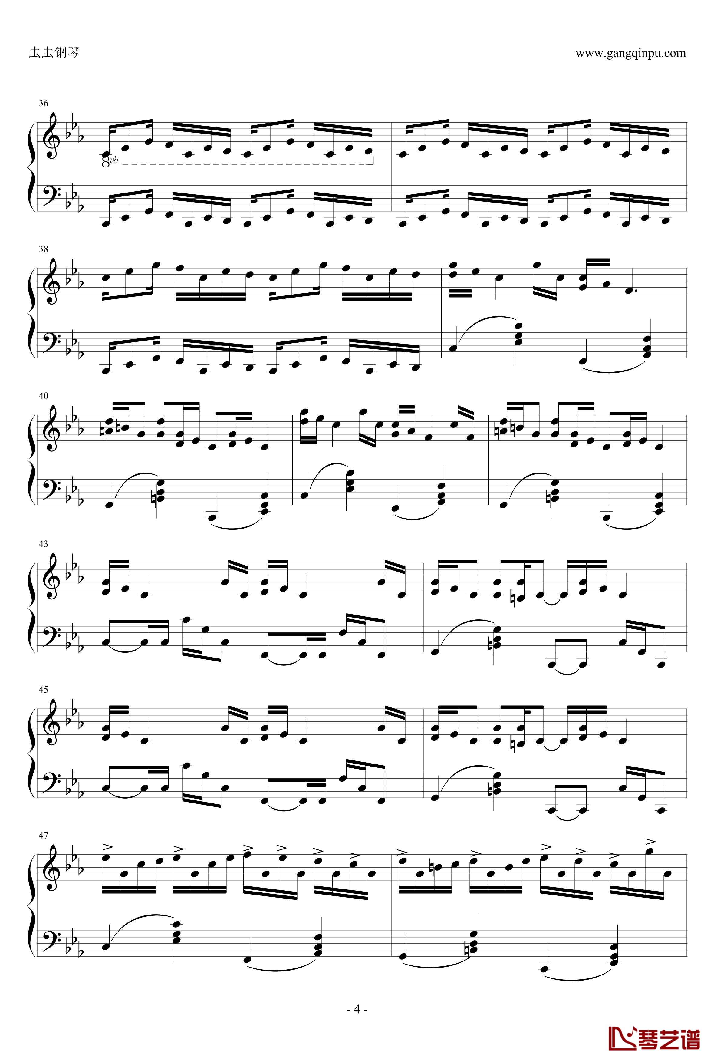 克罗地亚狂想曲钢琴谱-完美版-马克西姆-Maksim·Mrvica4