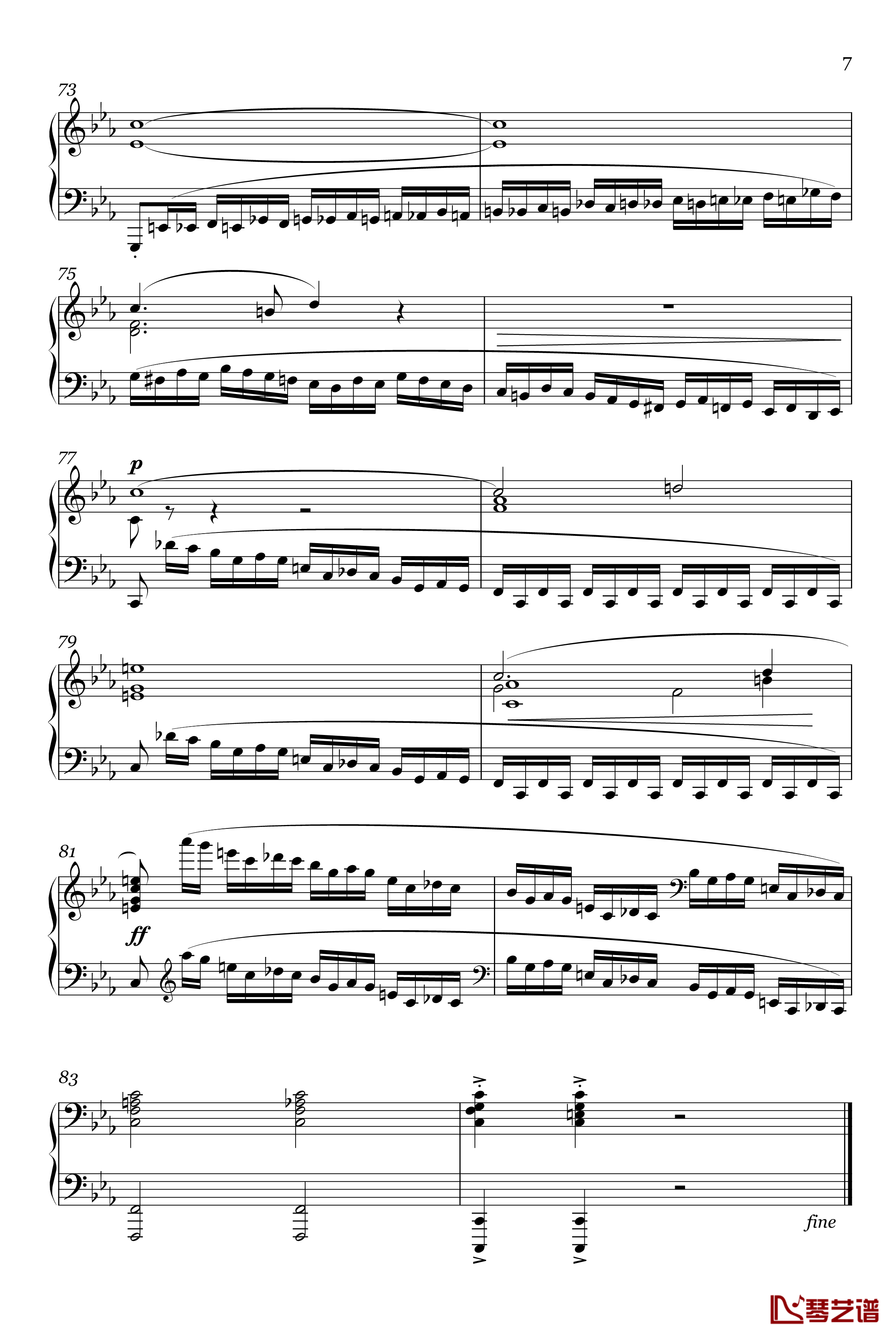 革命练习曲Op.10, No.12钢琴谱-肖邦-chopin7