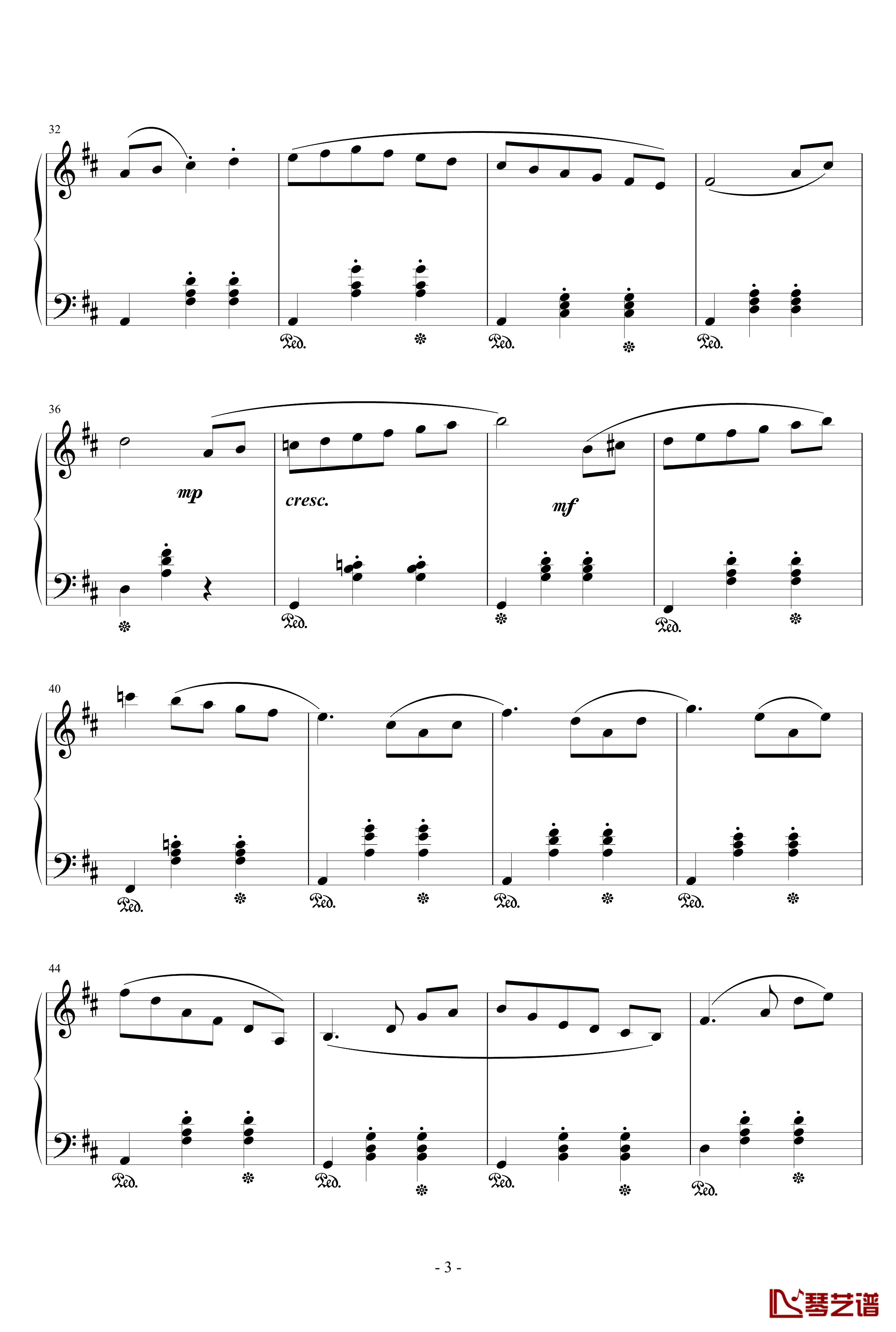舞曲钢琴谱-天籁传声3