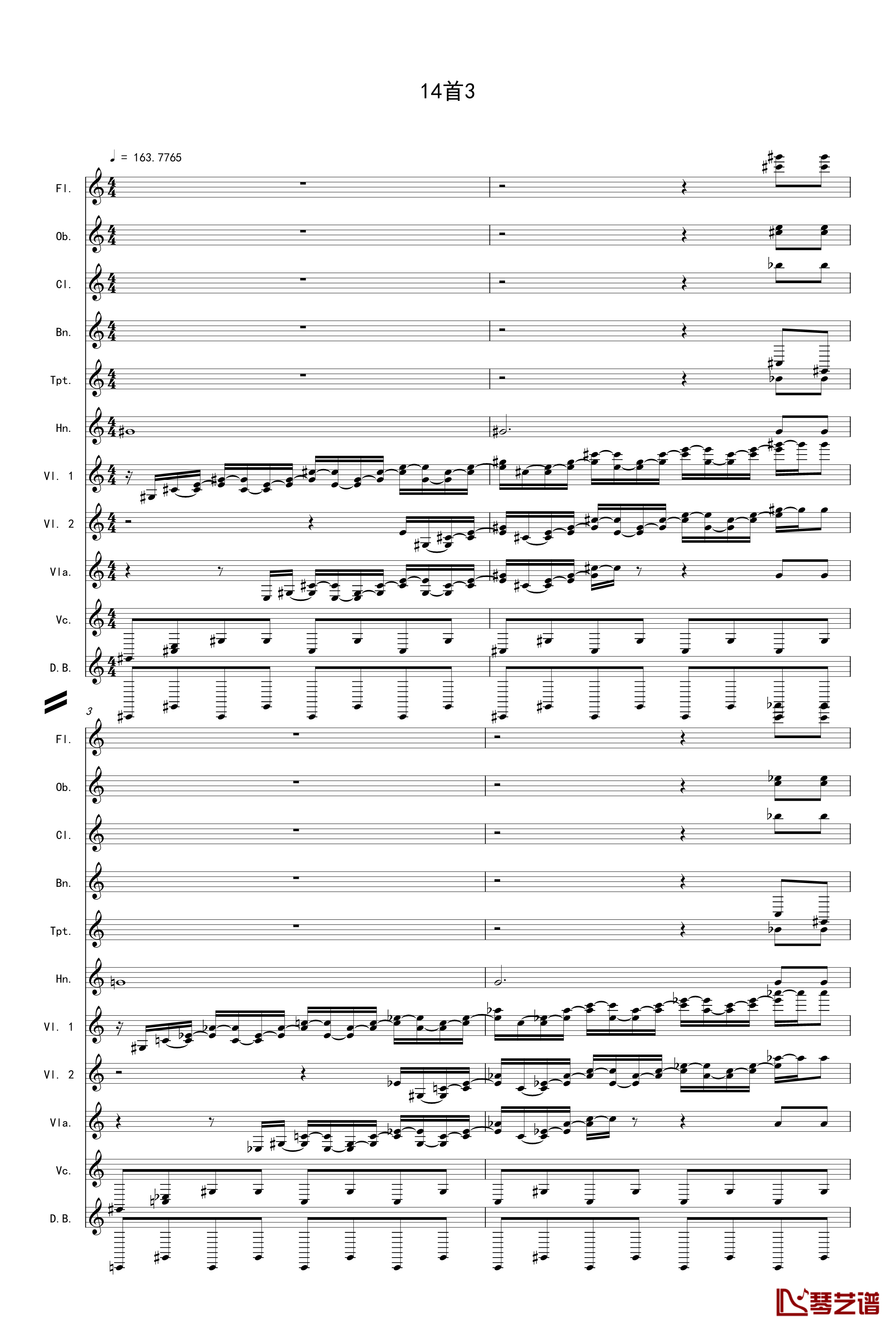 奏鸣曲之交响第14首Ⅲ钢琴谱-贝多芬-beethoven1