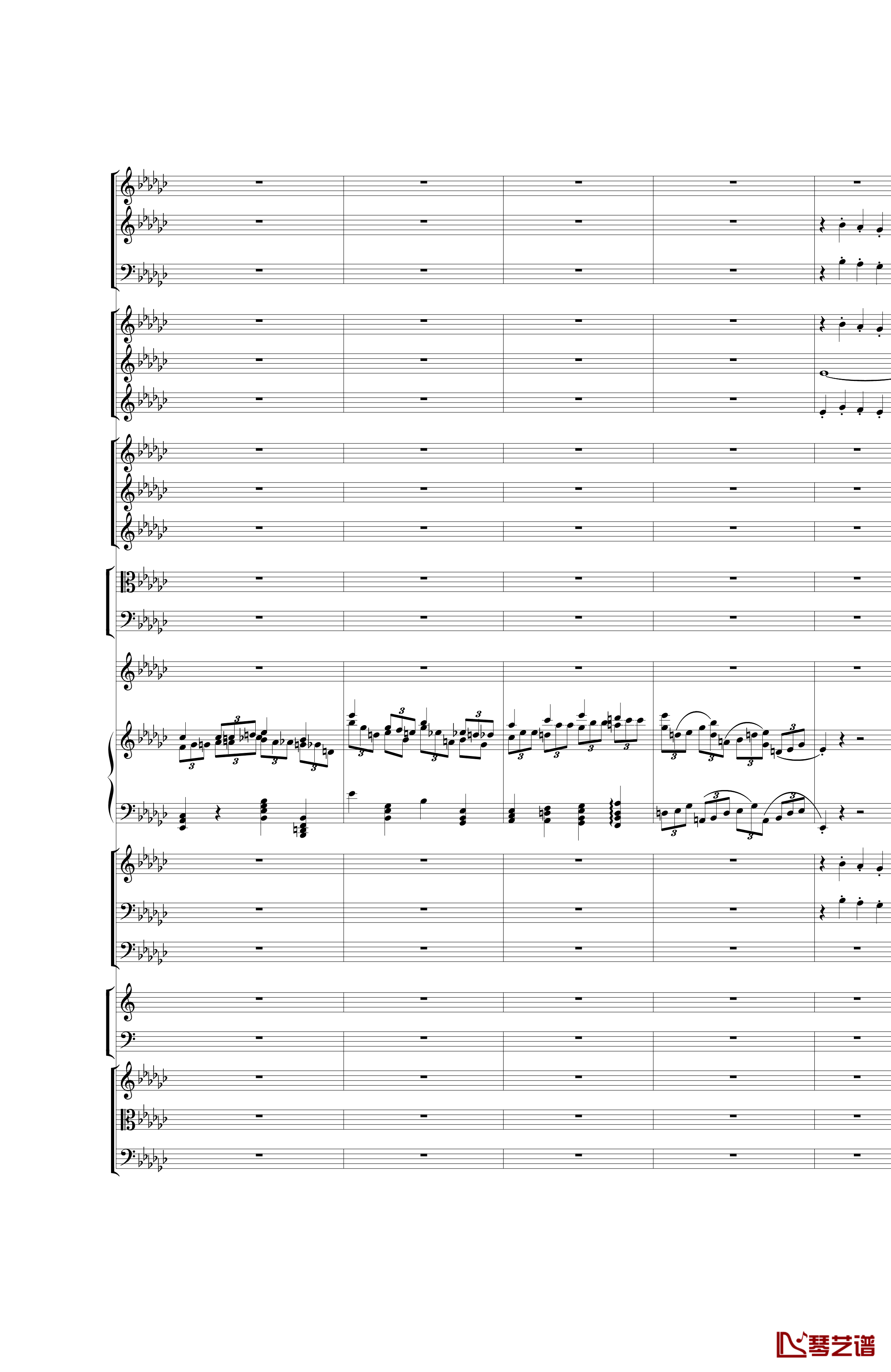 Piano Concerto No.3 in E Flat minor钢琴谱 I.Moderto-热情而辉煌10