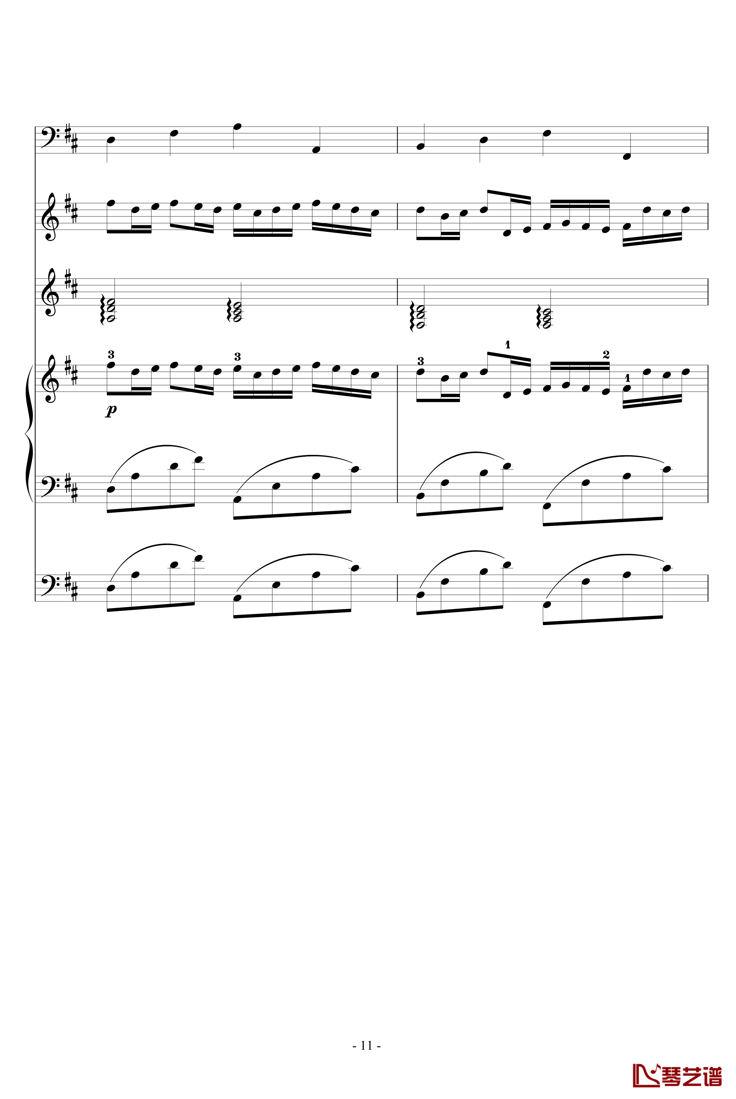 卡农钢琴谱-帕赫贝尔-Pachelbel11