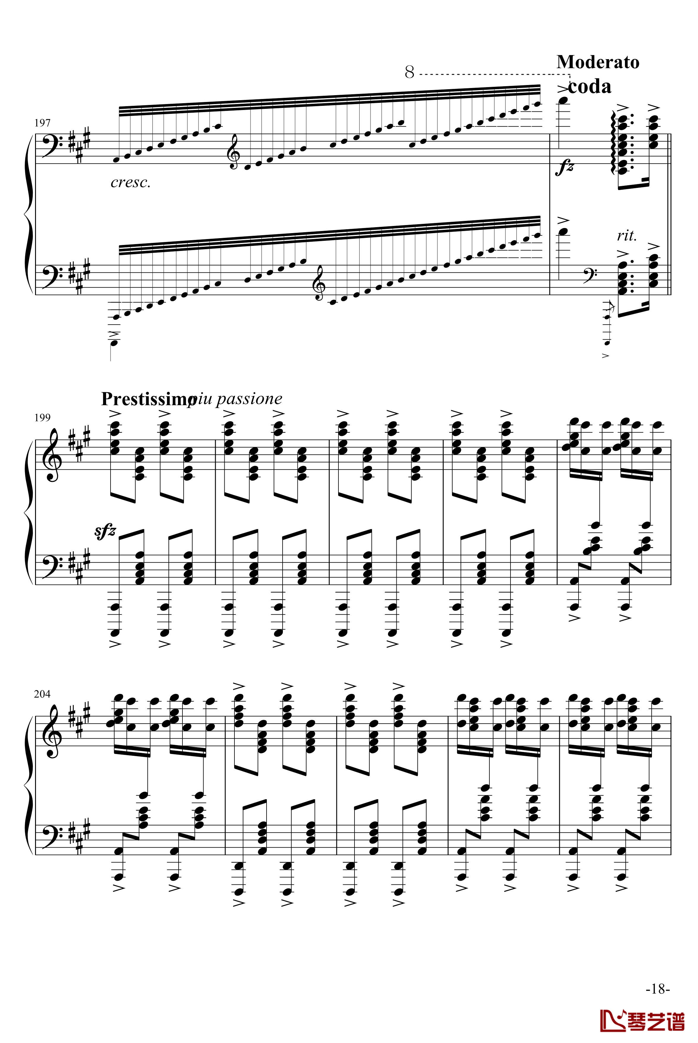 玩命版土耳其进行曲钢琴谱-莫扎特18