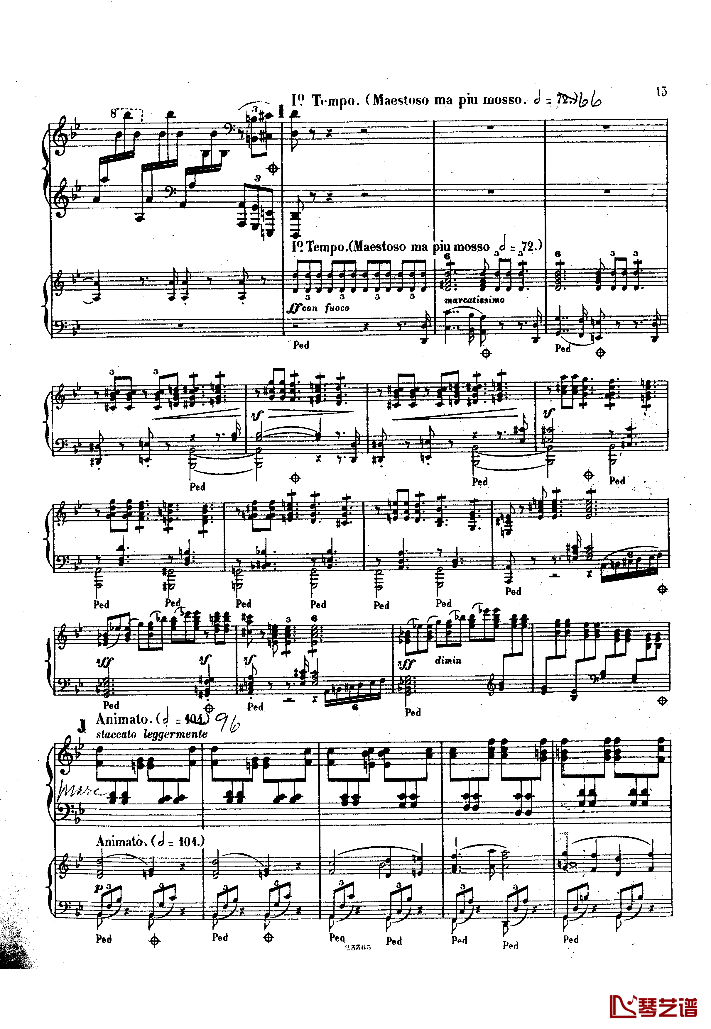 g小调钢琴协奏曲  Op.15钢琴谱-斯甘巴蒂13