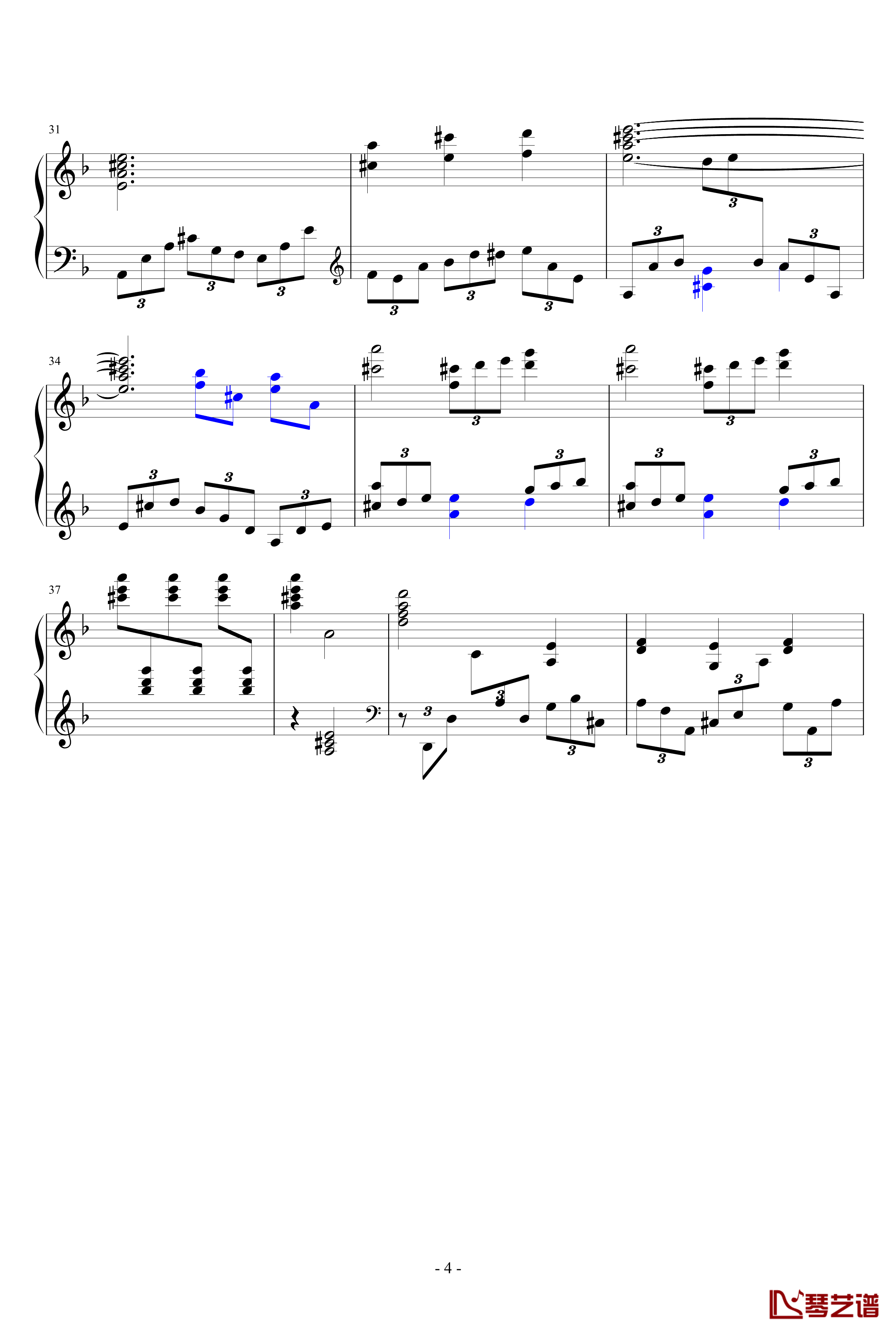 小前奏曲钢琴谱-yangzhen0814