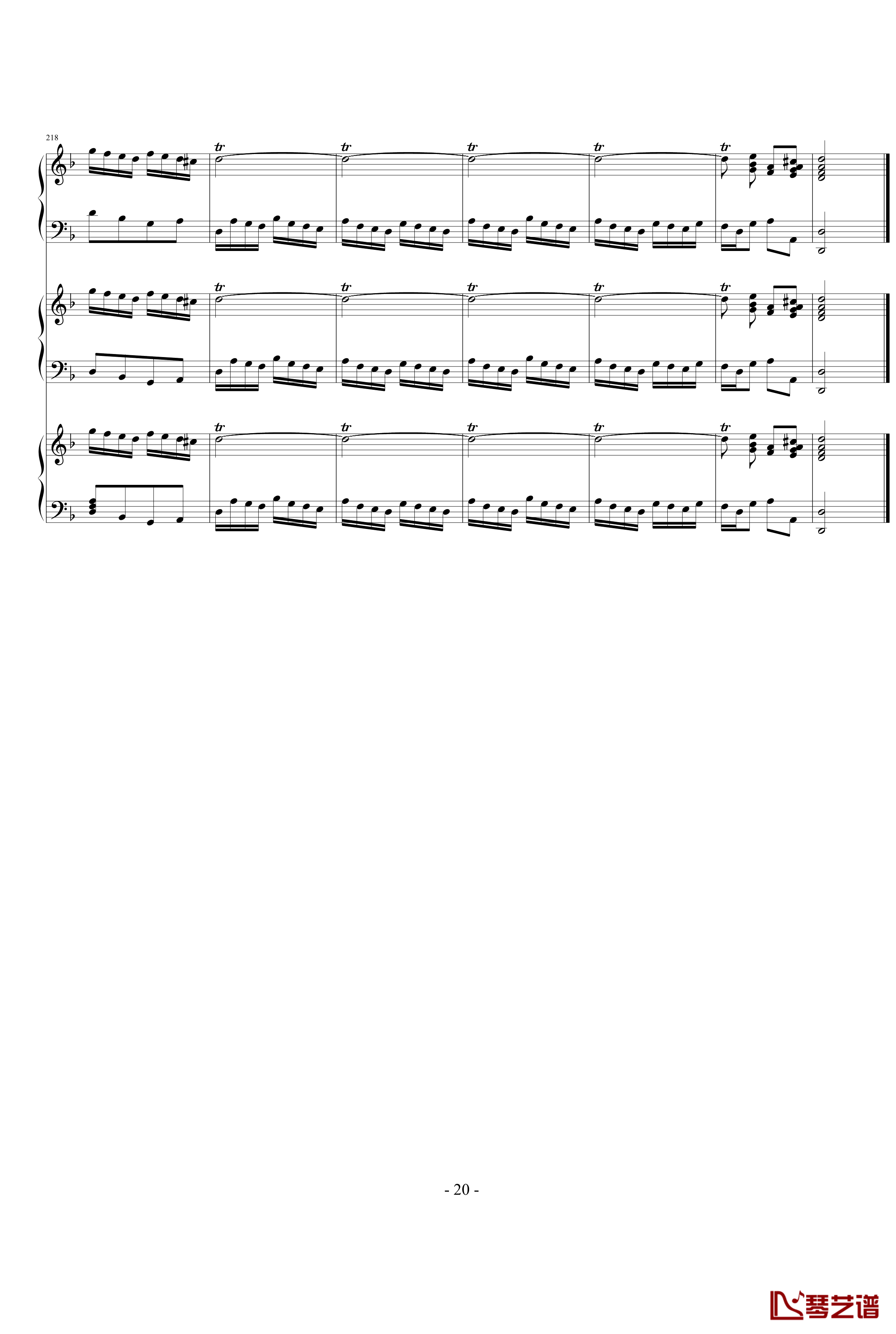 巴赫三键盘协奏曲钢琴谱-钢琴-巴赫-P.E.Bach20