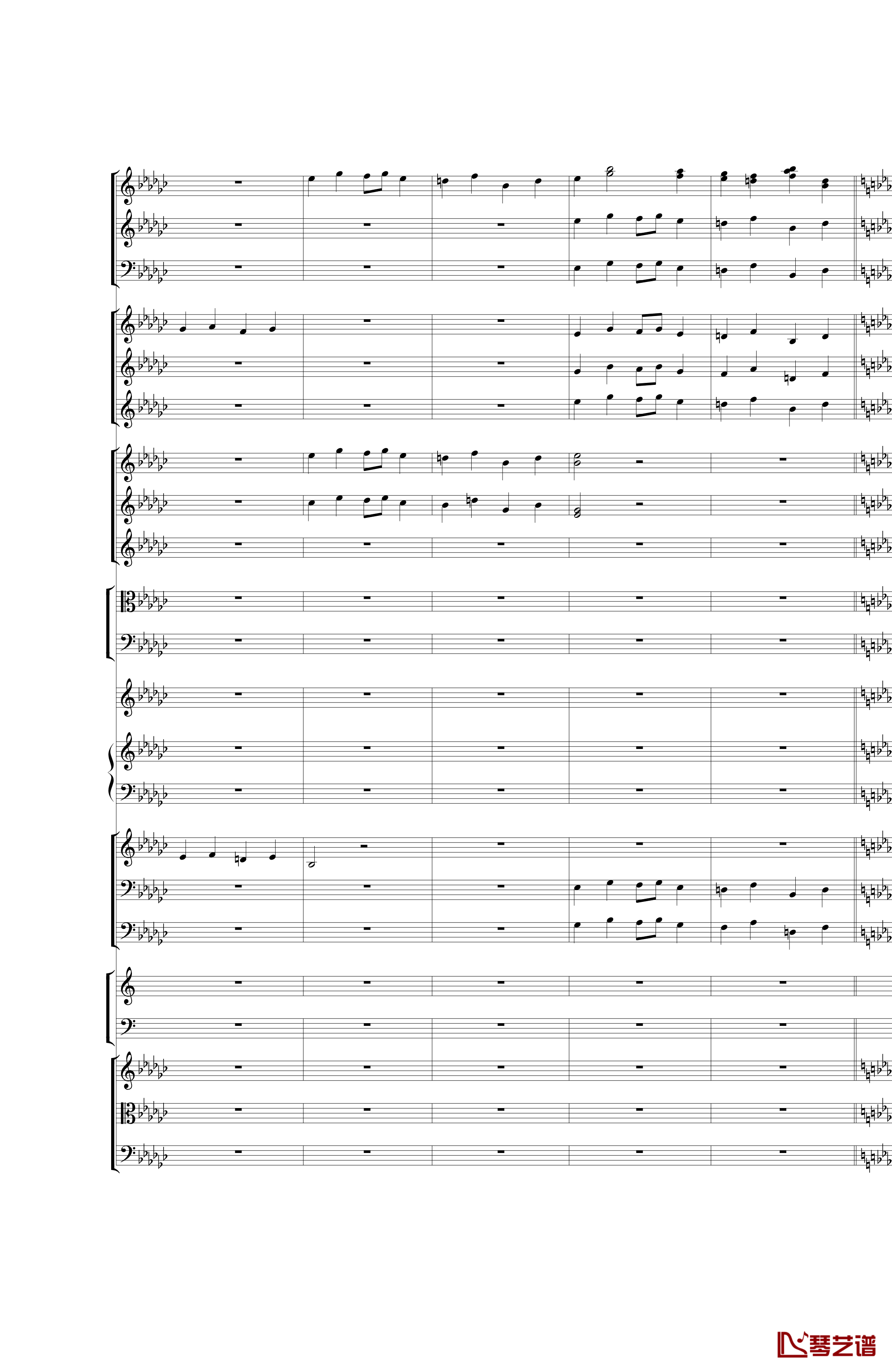 Piano Concerto No.3 in E Flat minor钢琴谱 I.Moderto-热情而辉煌19
