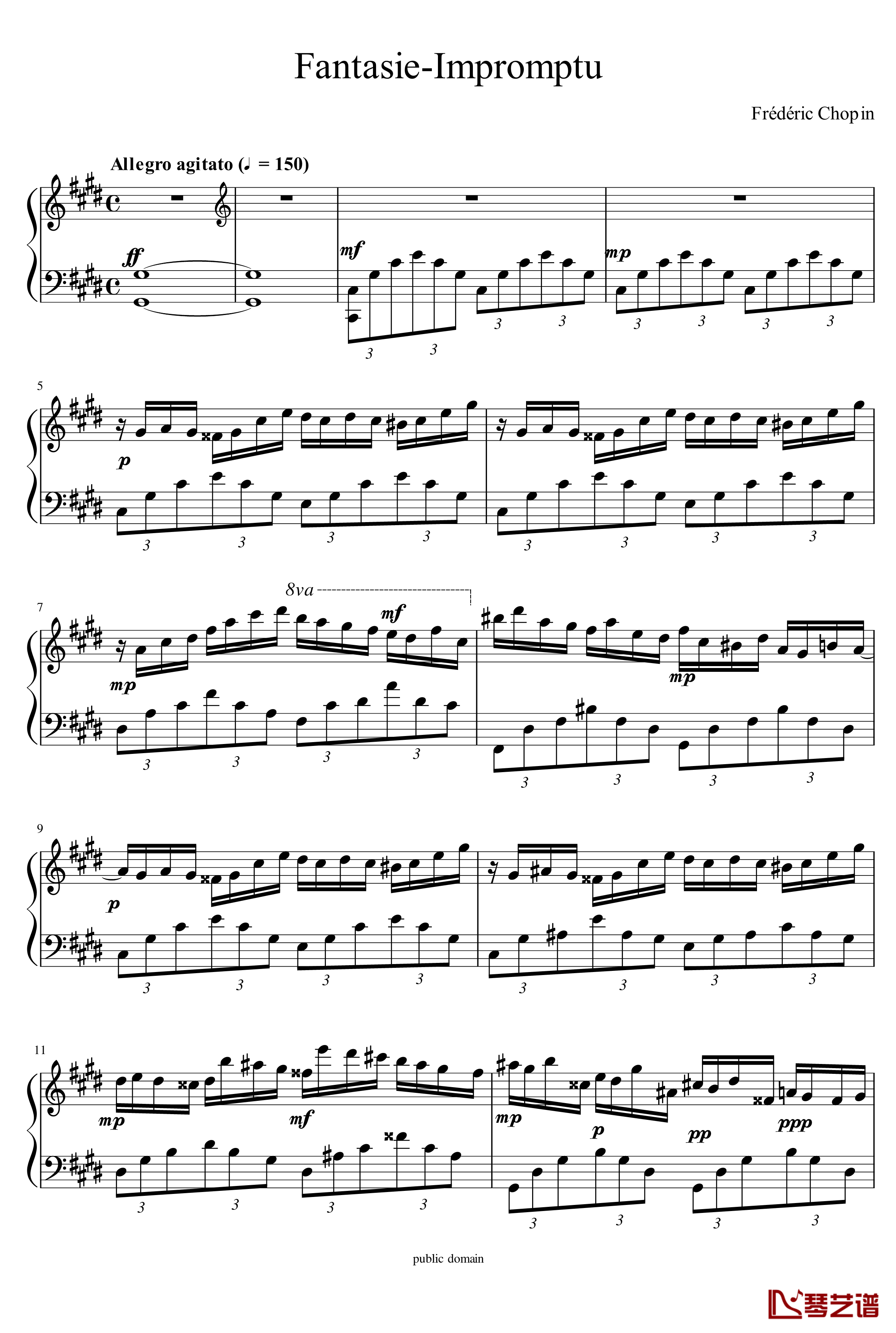 Fantaisie-Impromptu Op.66-肖邦钢琴谱-chopin1