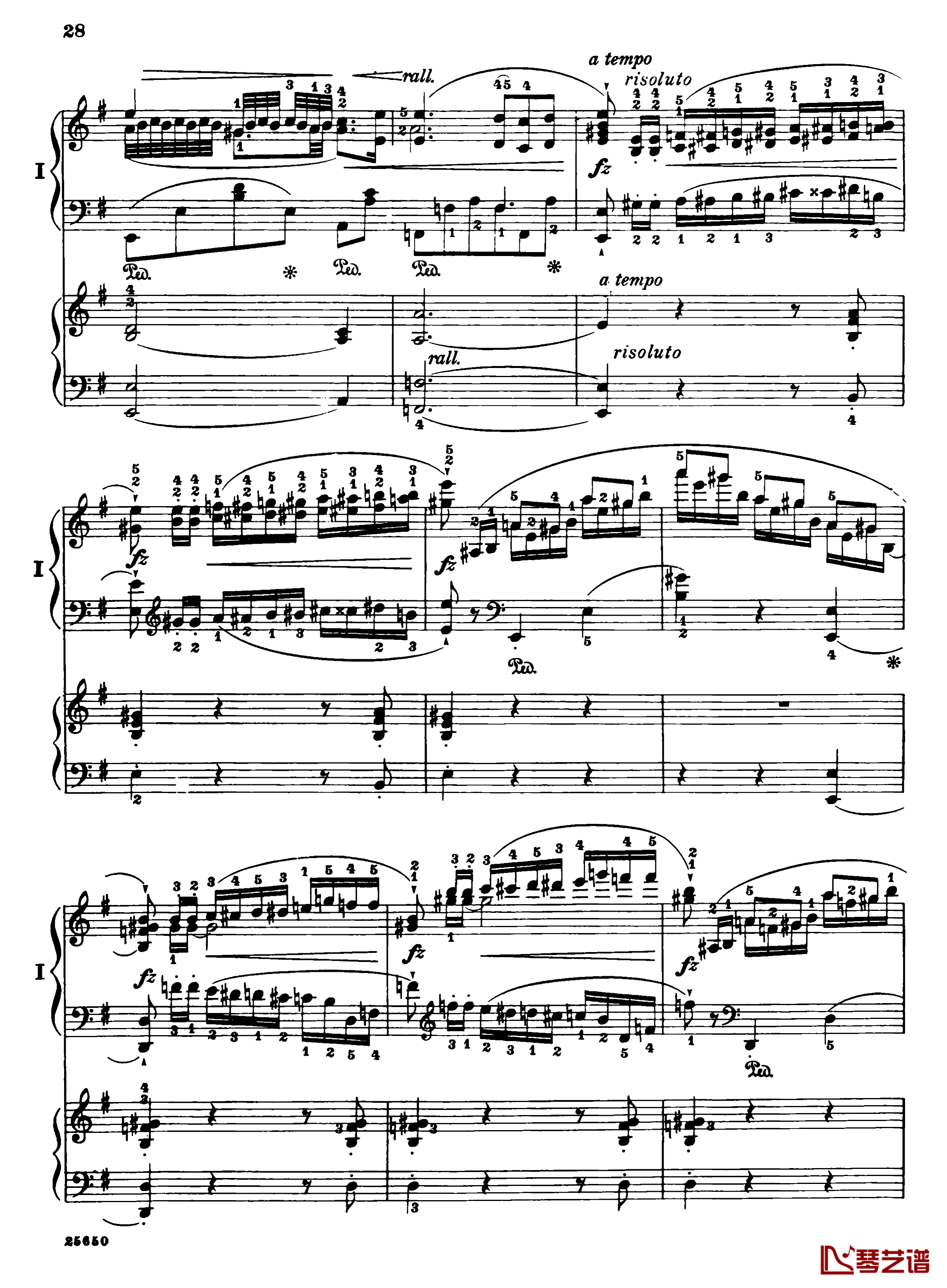 肖邦第一钢琴协奏曲钢琴谱-肖邦30