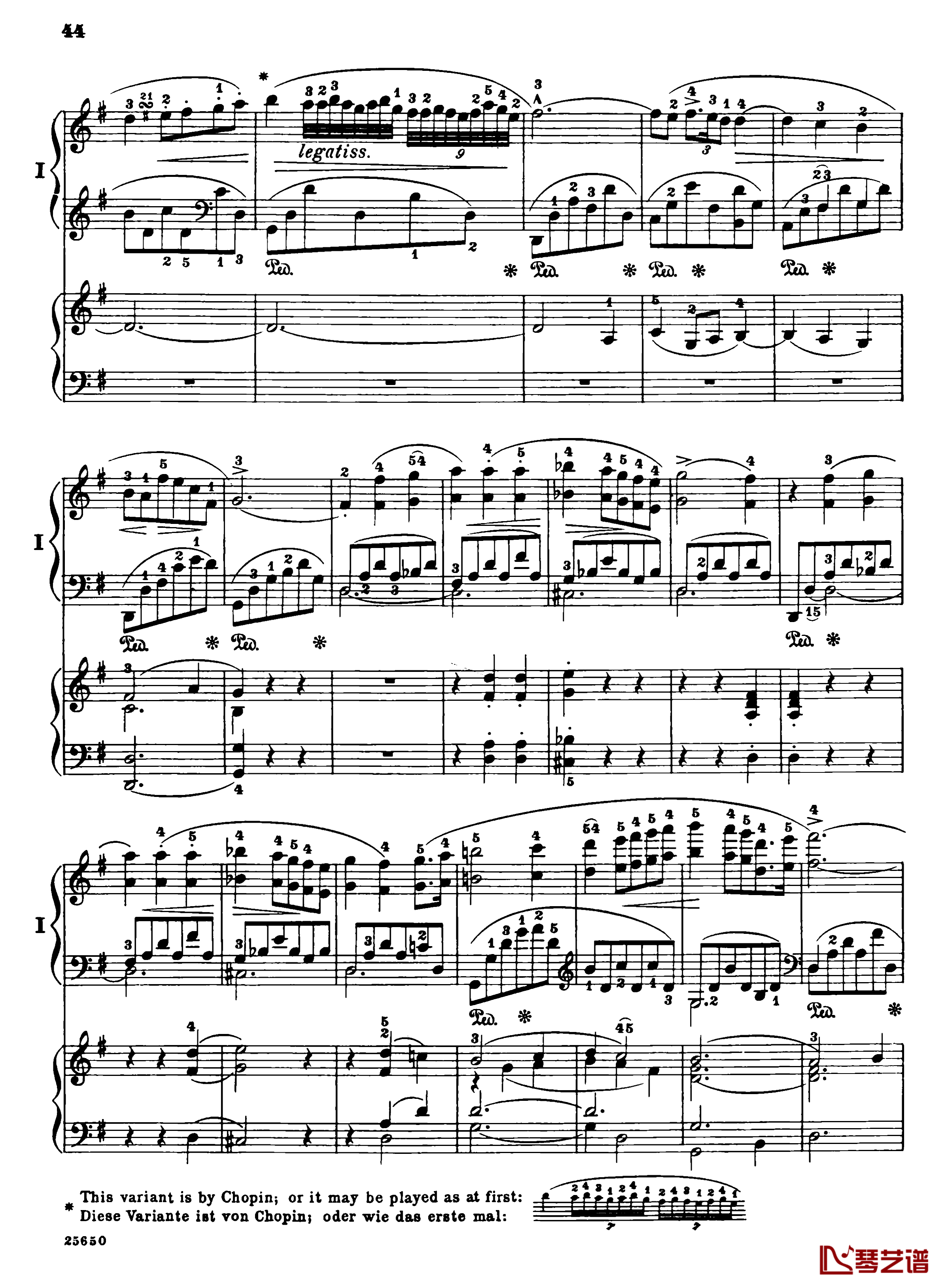 肖邦第一钢琴协奏曲钢琴谱-肖邦46