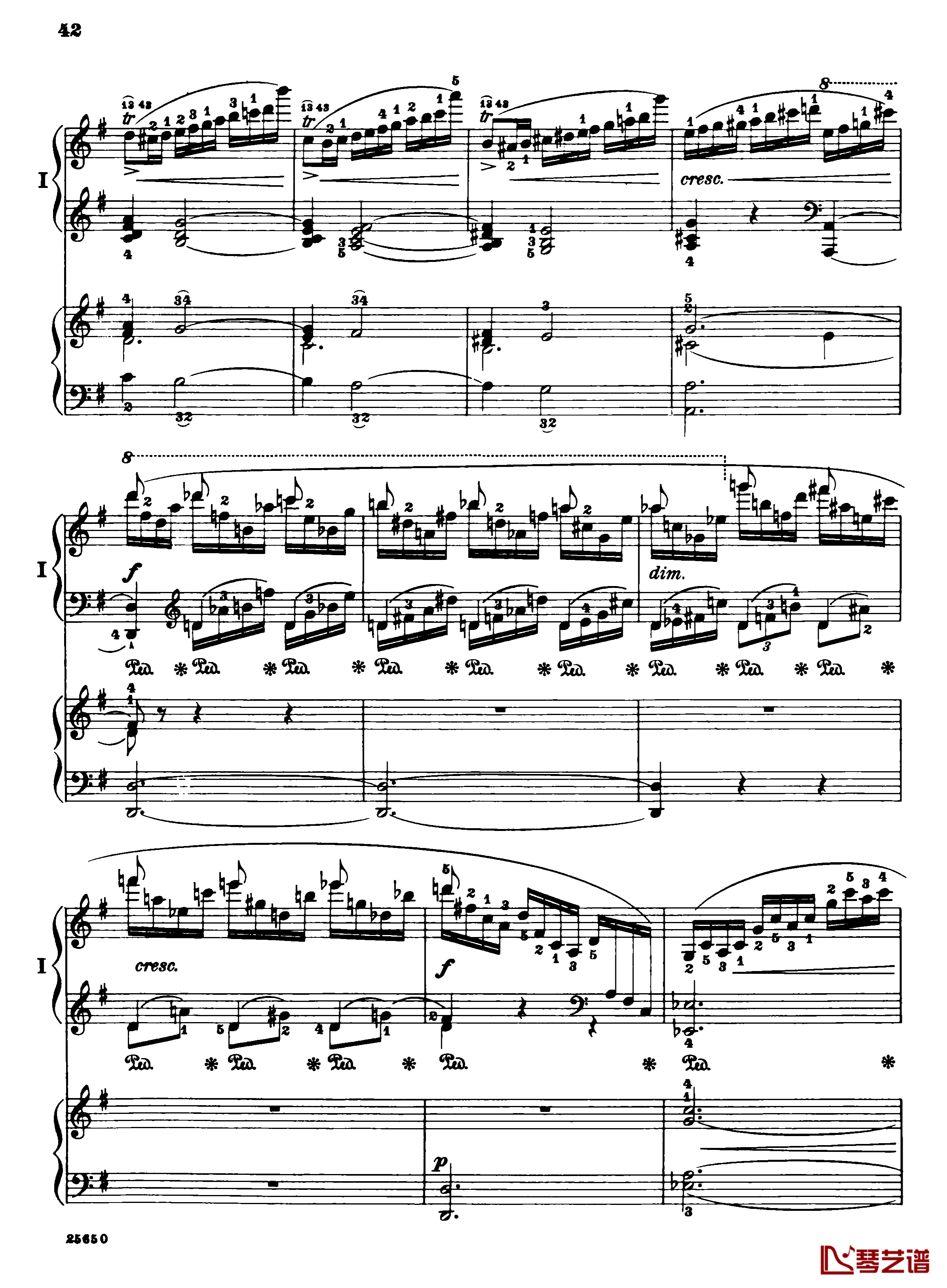 肖邦第一钢琴协奏曲钢琴谱-肖邦44