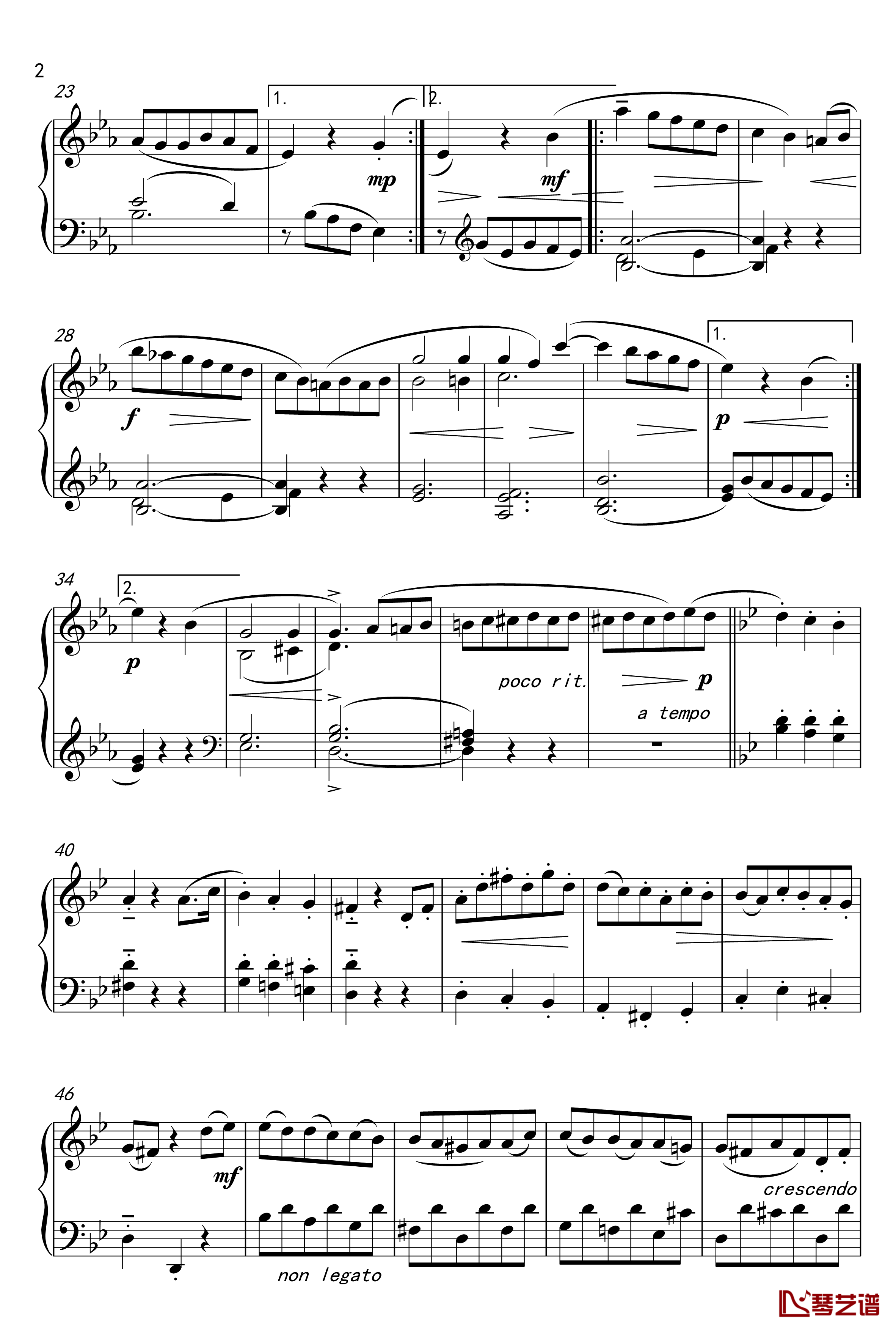 音乐小品钢琴谱-贝多芬-beethoven2