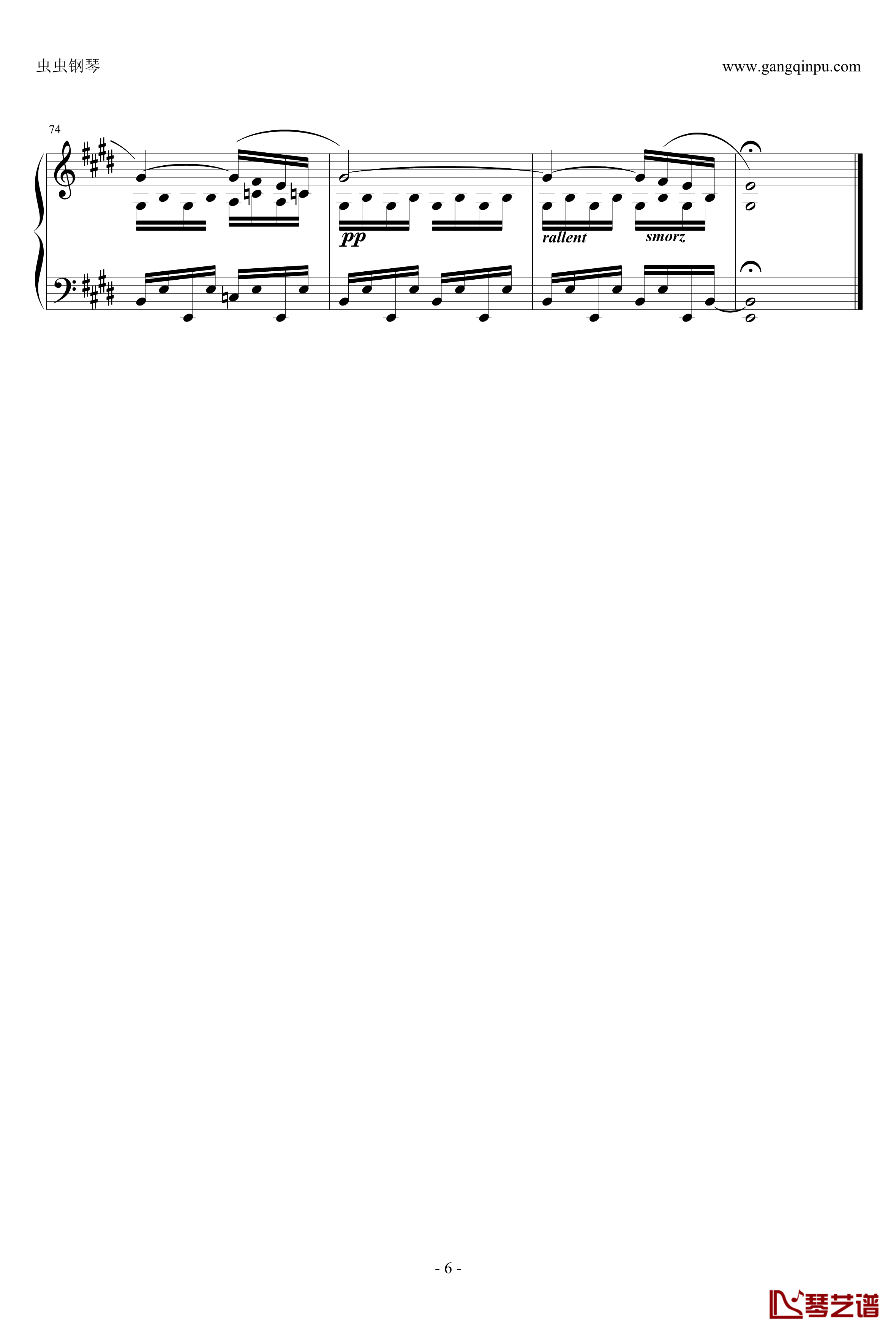 肖邦练习曲钢琴谱-Etude OP.10 NO.3-肖邦-chopin6