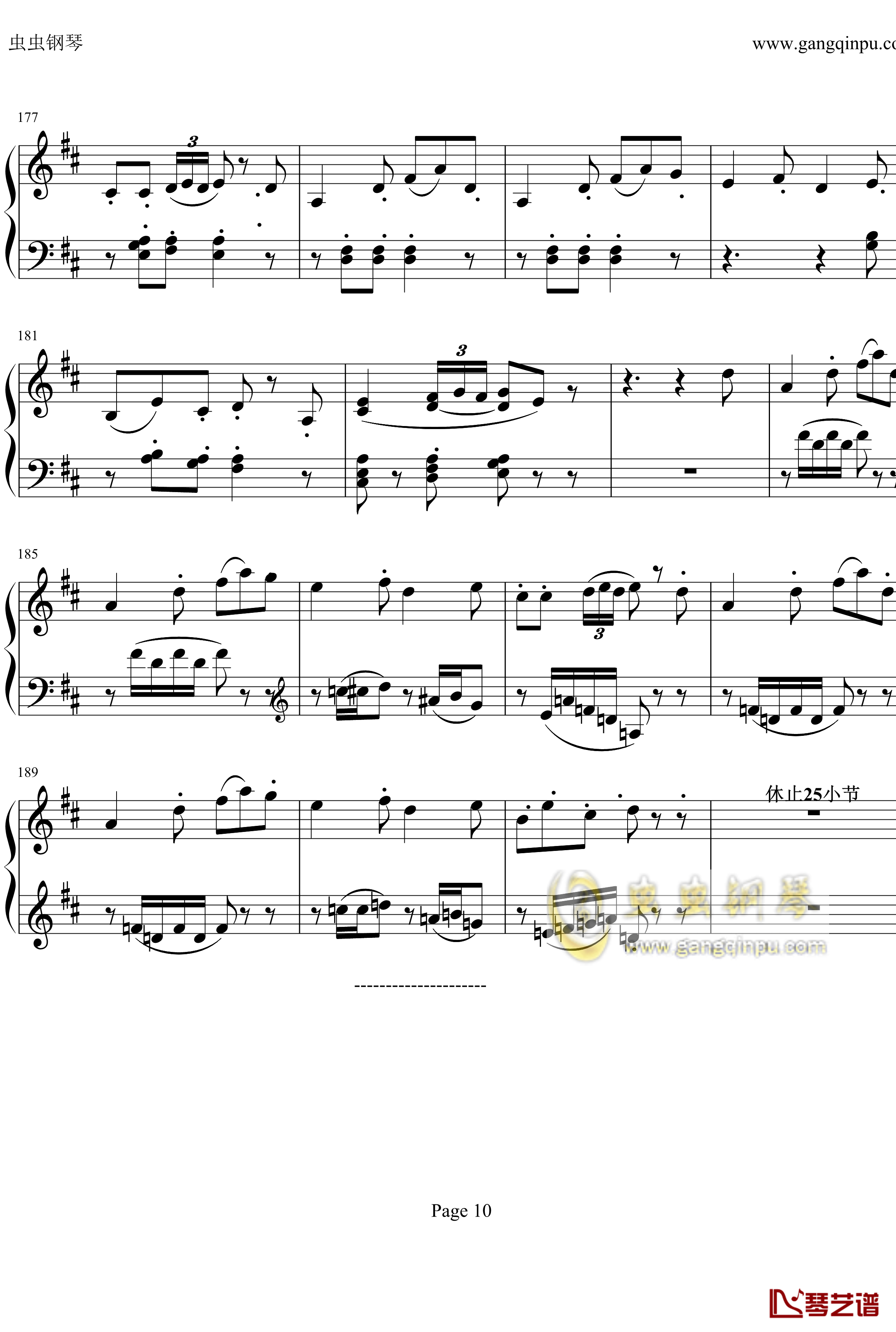 贝多芬钢琴协奏曲Op61第三乐章钢琴谱-贝多芬10