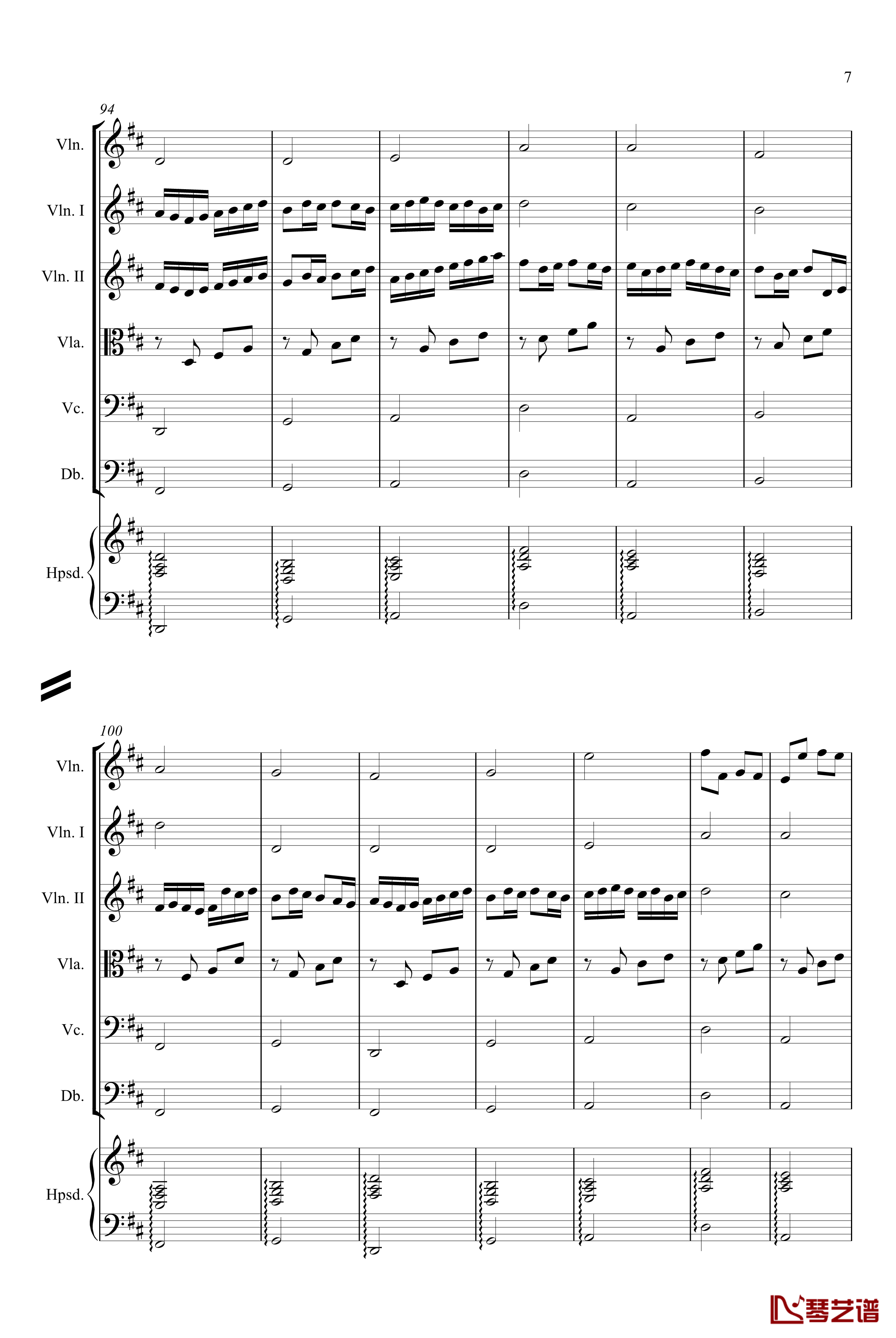 卡农交响曲钢琴谱-帕赫贝尔-Pachelbel7