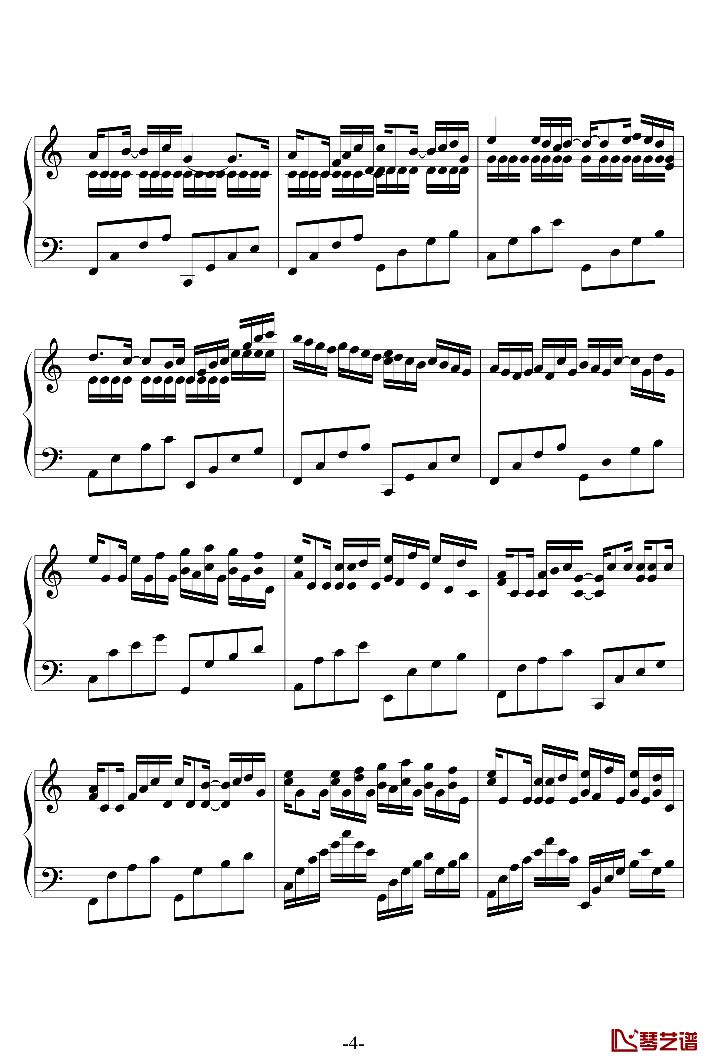 VARIATIONS ON THE KANON钢琴谱-帕赫贝尔-Pachelbel4