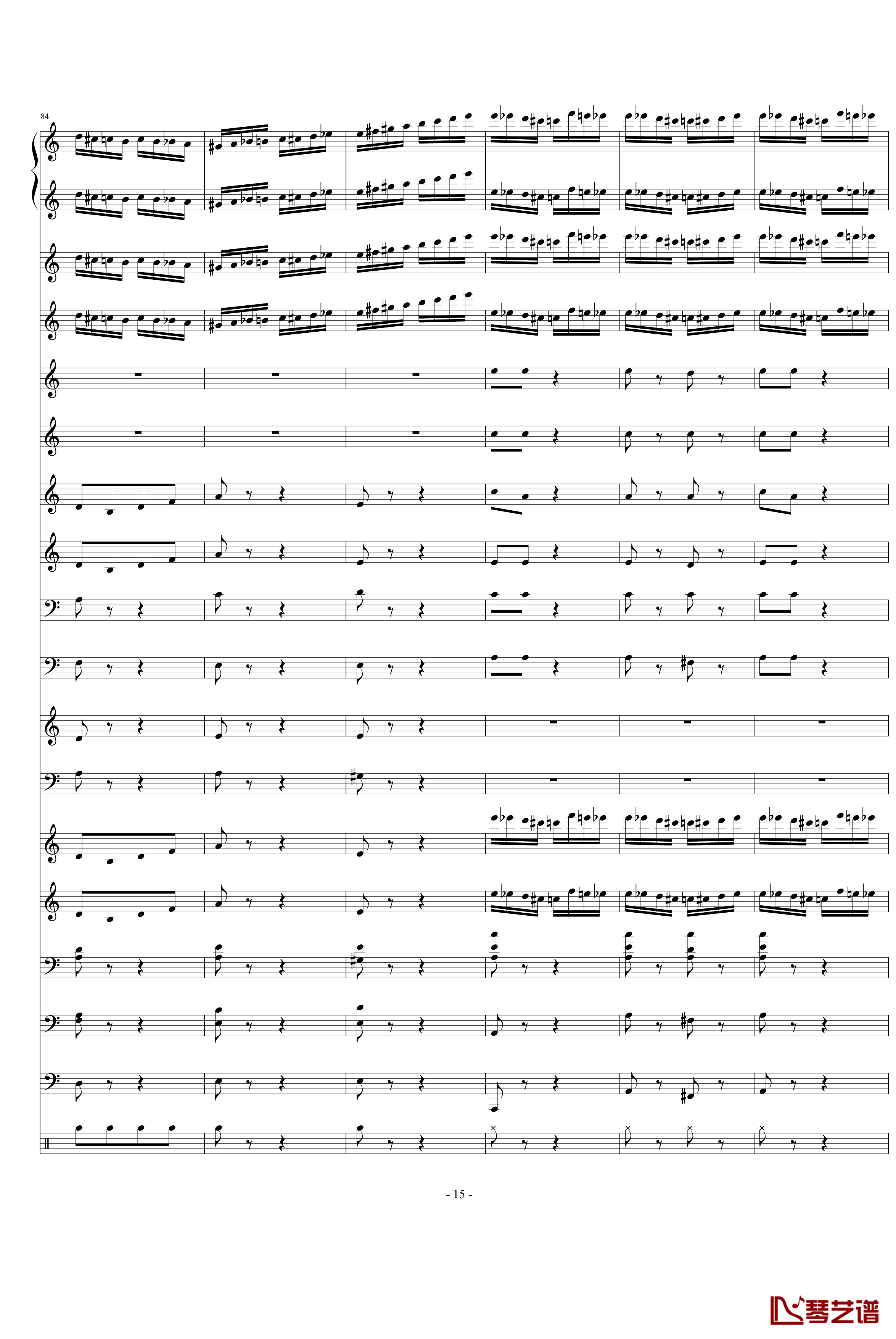 野蜂飞舞钢琴谱-Charm2版-里姆斯基-柯萨科夫15