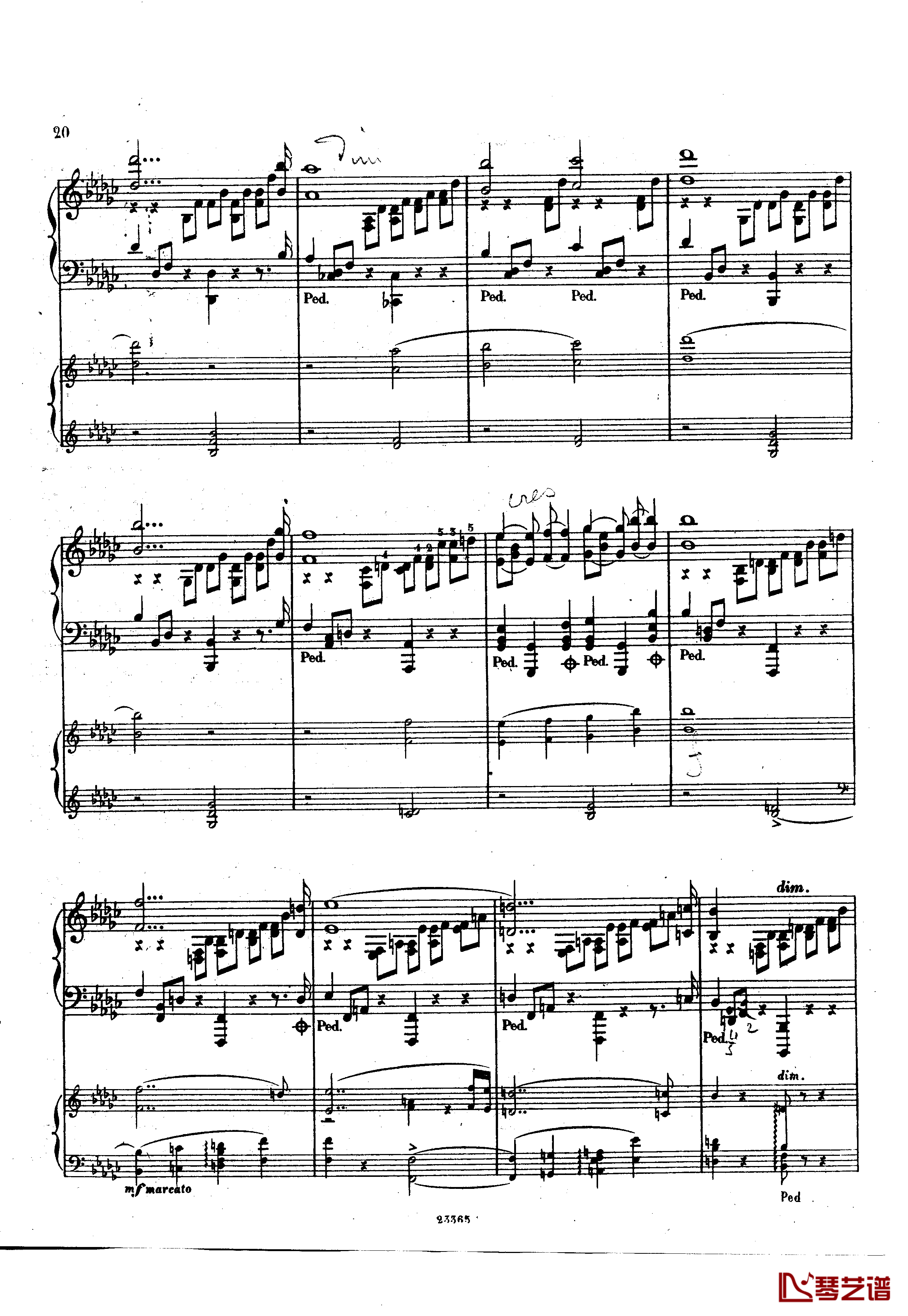 g小调钢琴协奏曲  Op.15钢琴谱-斯甘巴蒂20