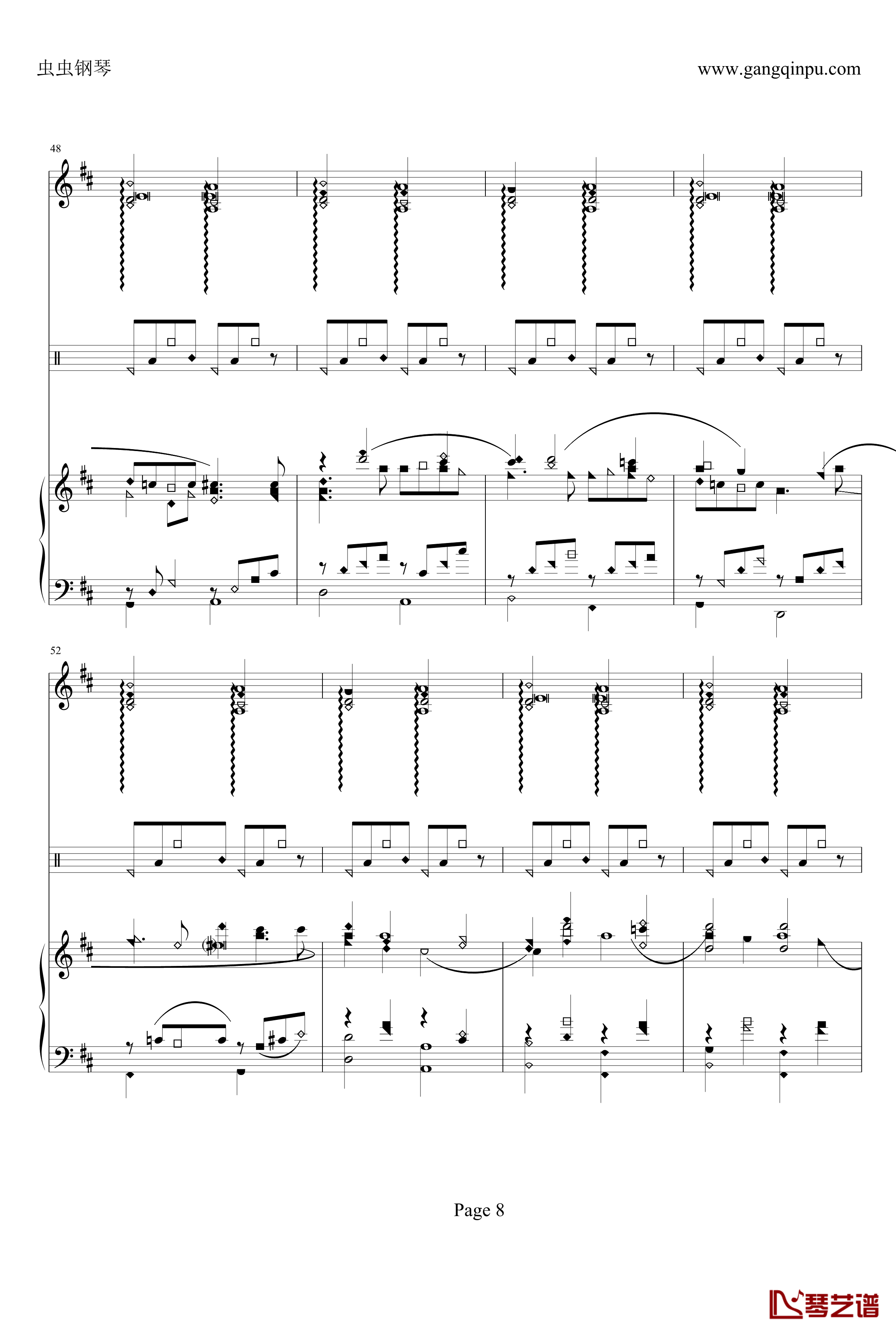 卡农钢琴谱-编配完美钢琴版-帕赫贝尔-Pachelbel8