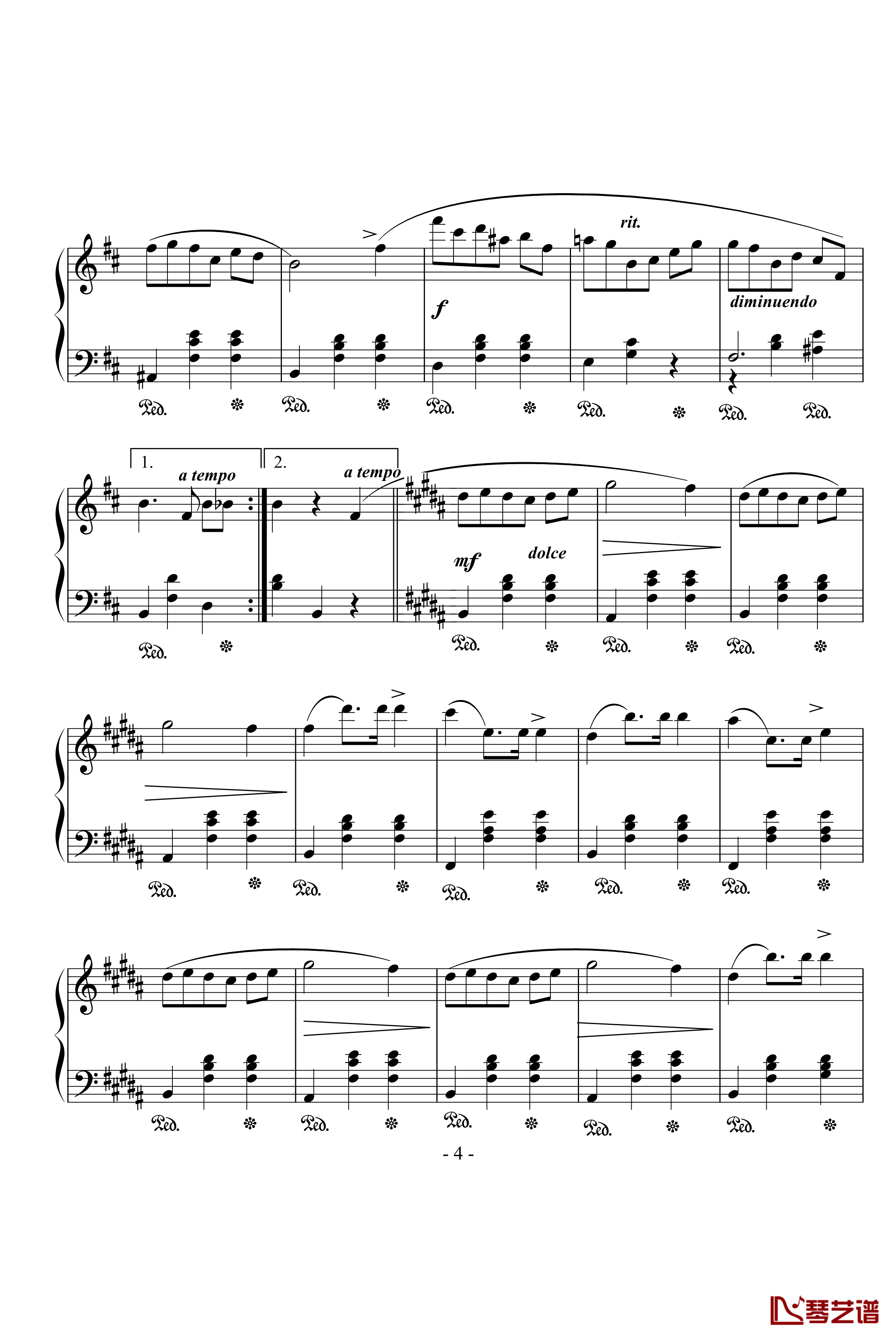 圆舞曲钢琴谱-肖邦-chopin4