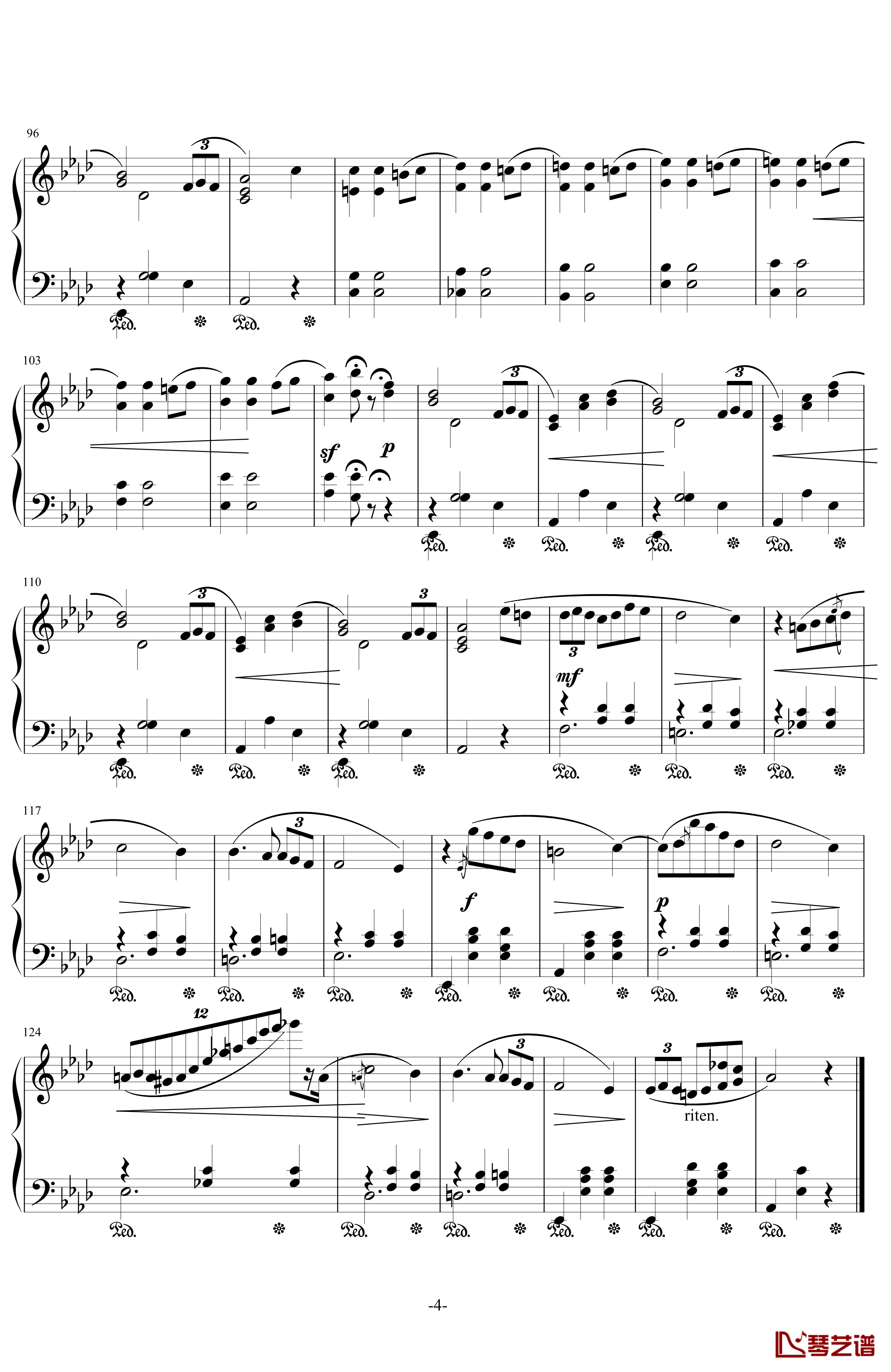 第九号圆舞曲Op69钢琴谱-Nr1-肖邦-chopin4