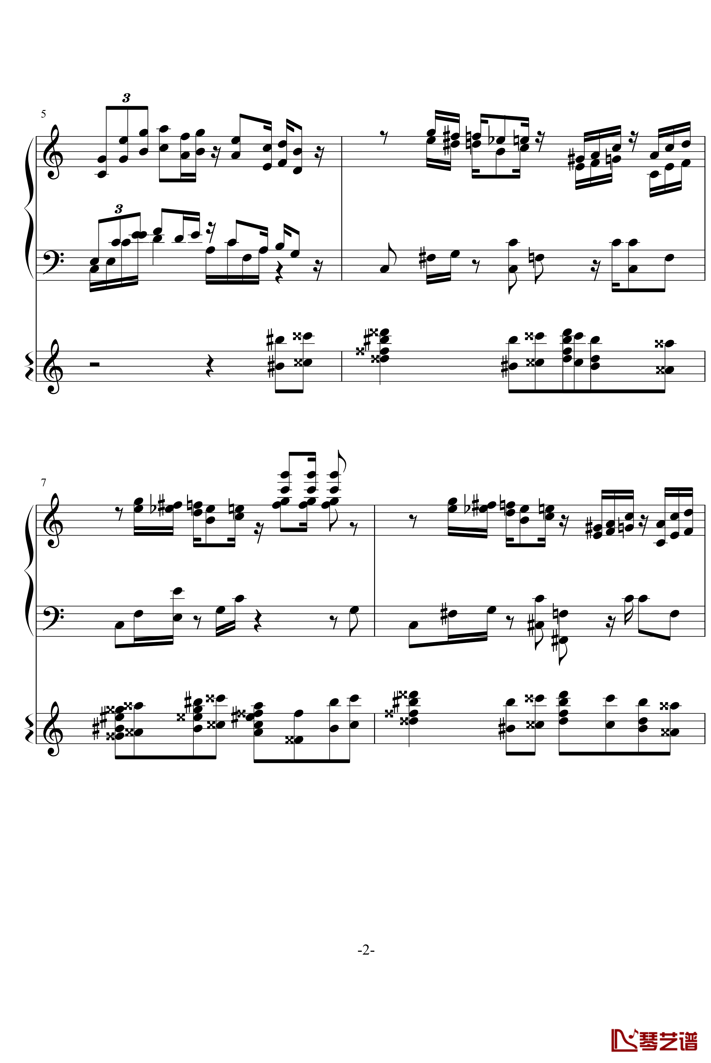 莫扎特和任天堂的故事钢琴谱-超级玛莉2