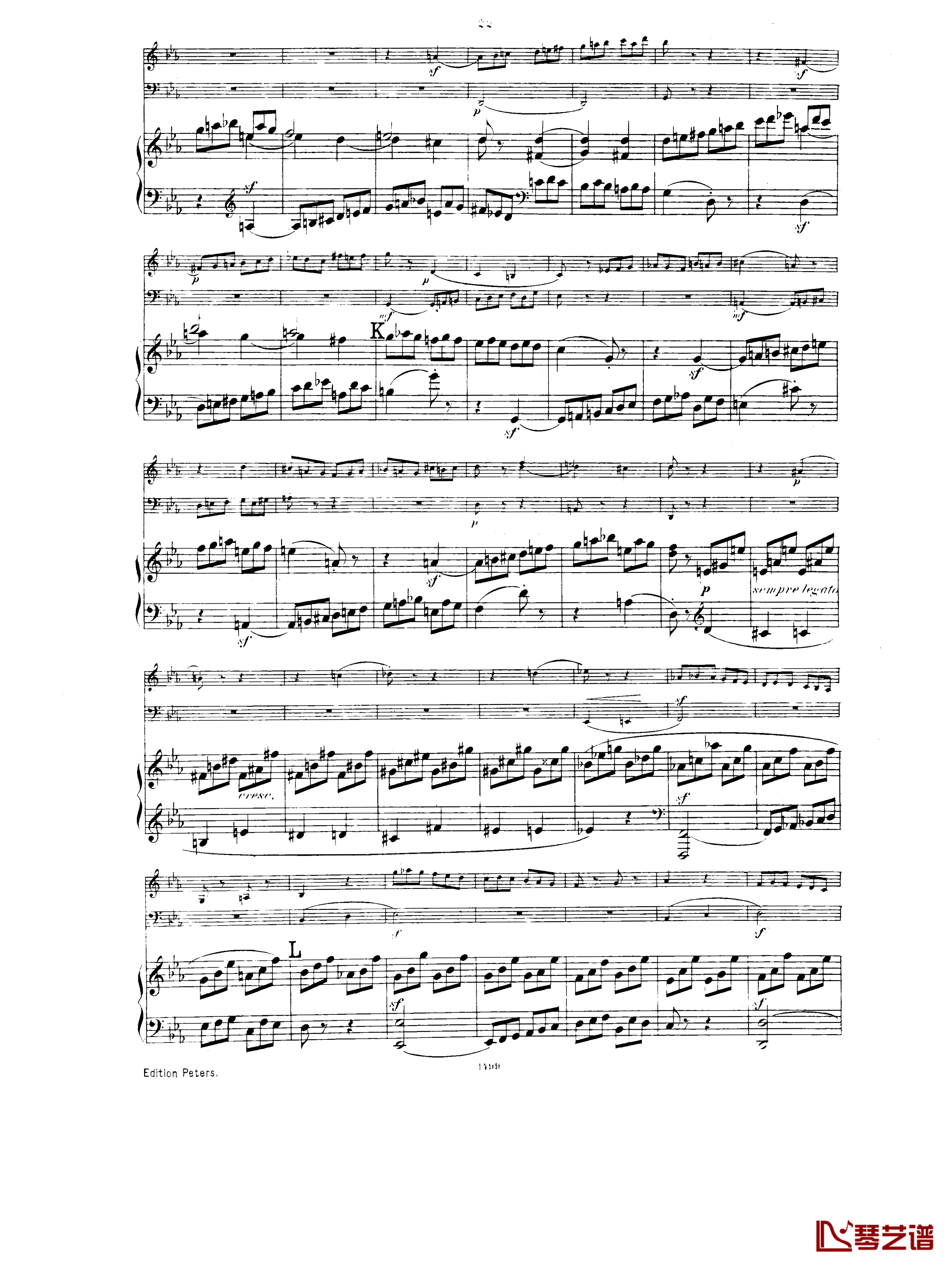  降E大调第一钢琴三重奏  Op.12钢琴谱-胡梅尔21