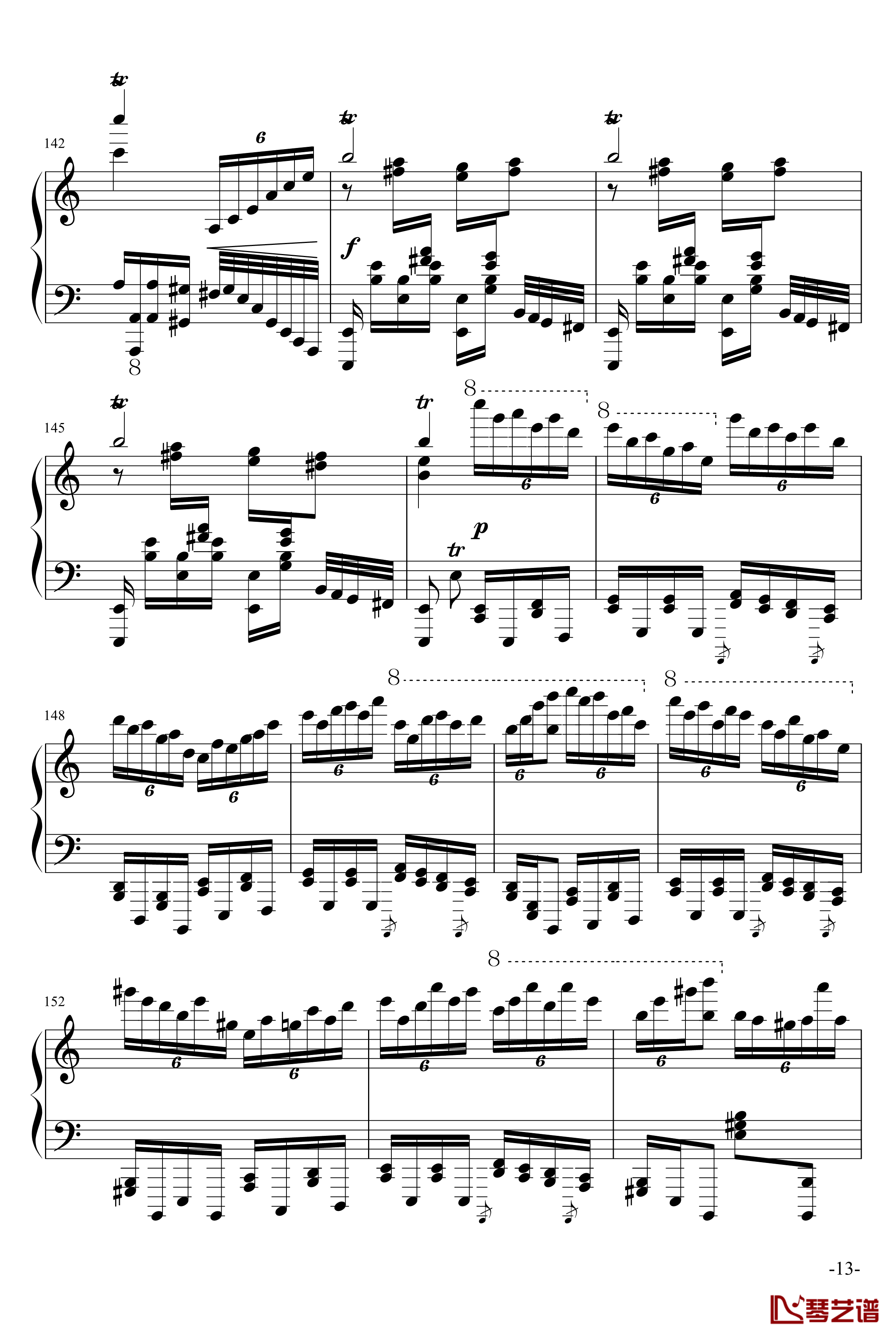 玩命版土耳其进行曲钢琴谱-莫扎特13