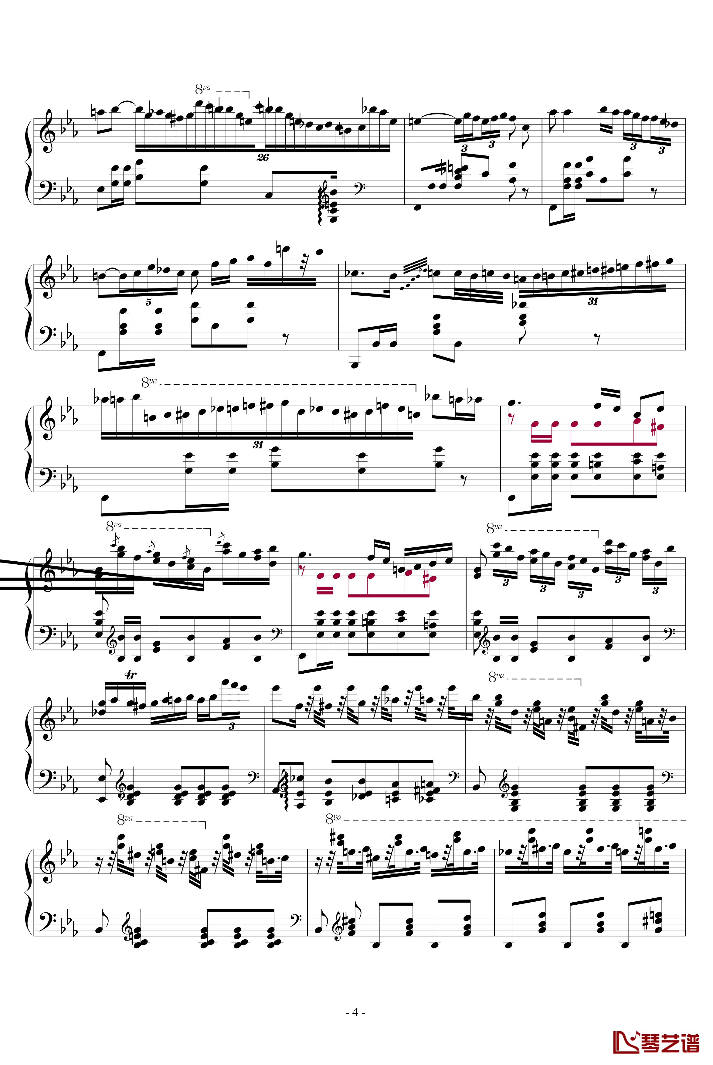 肖邦大波兰舞曲opus22钢琴谱-肖邦-chopin4