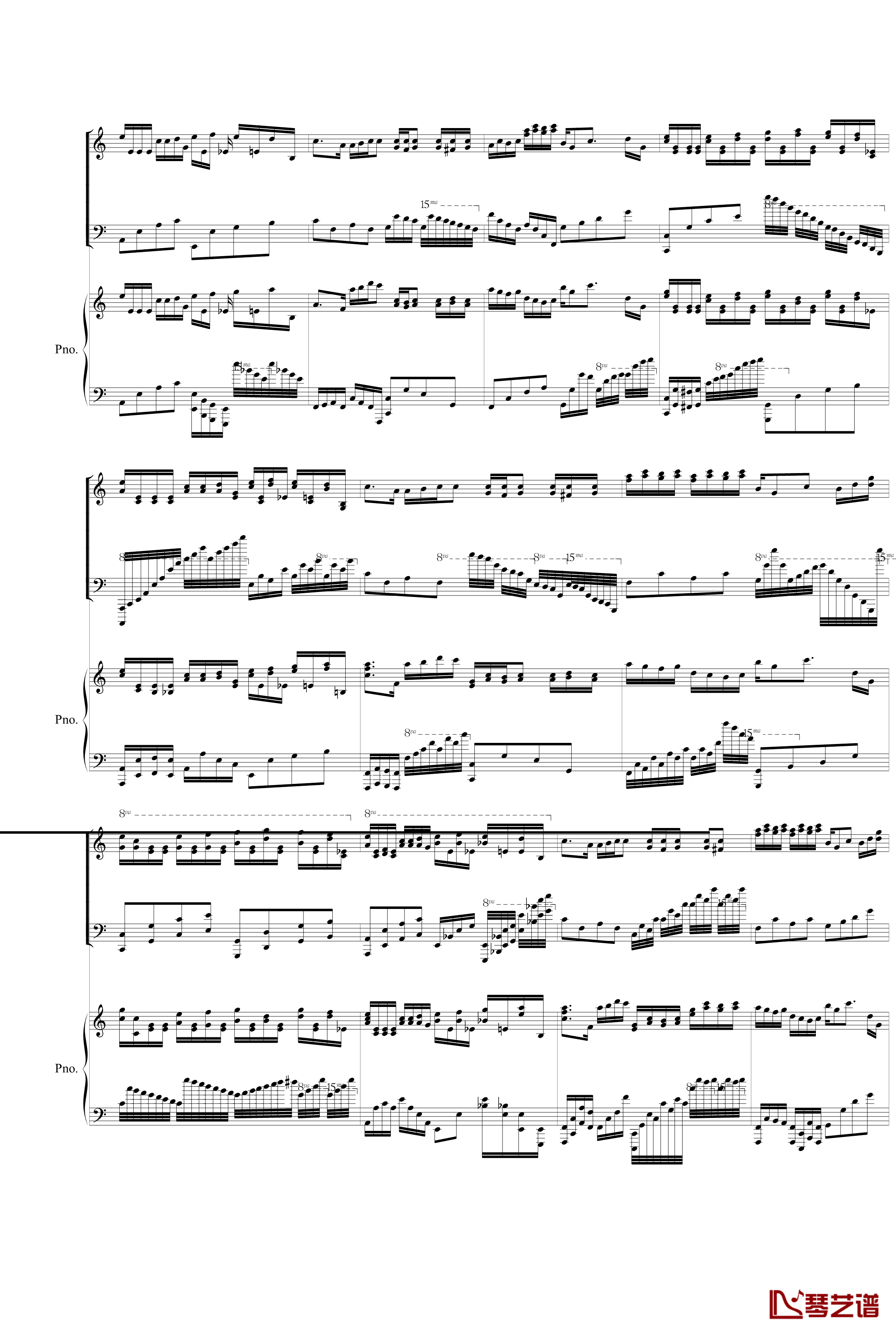 Double Canon in C钢琴谱-Johann Pachelbel4
