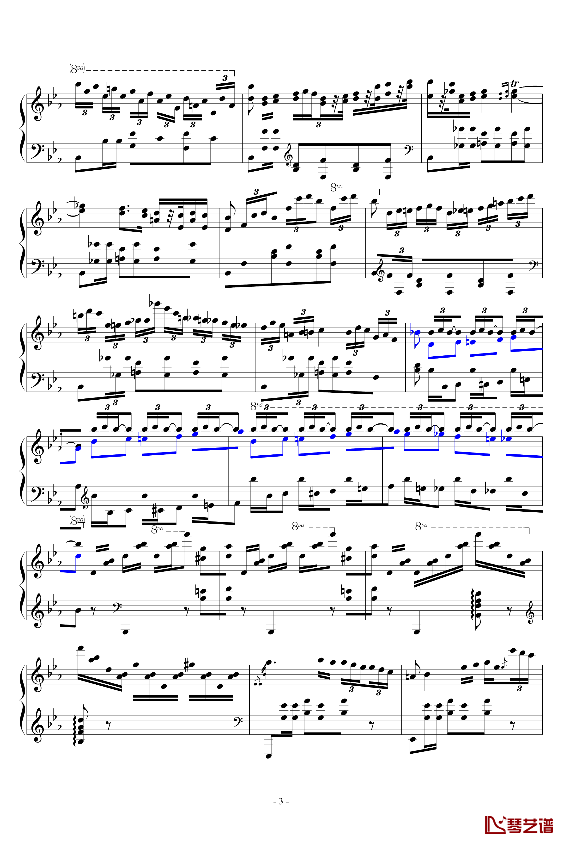 肖邦大波兰舞曲opus22钢琴谱-肖邦-chopin3