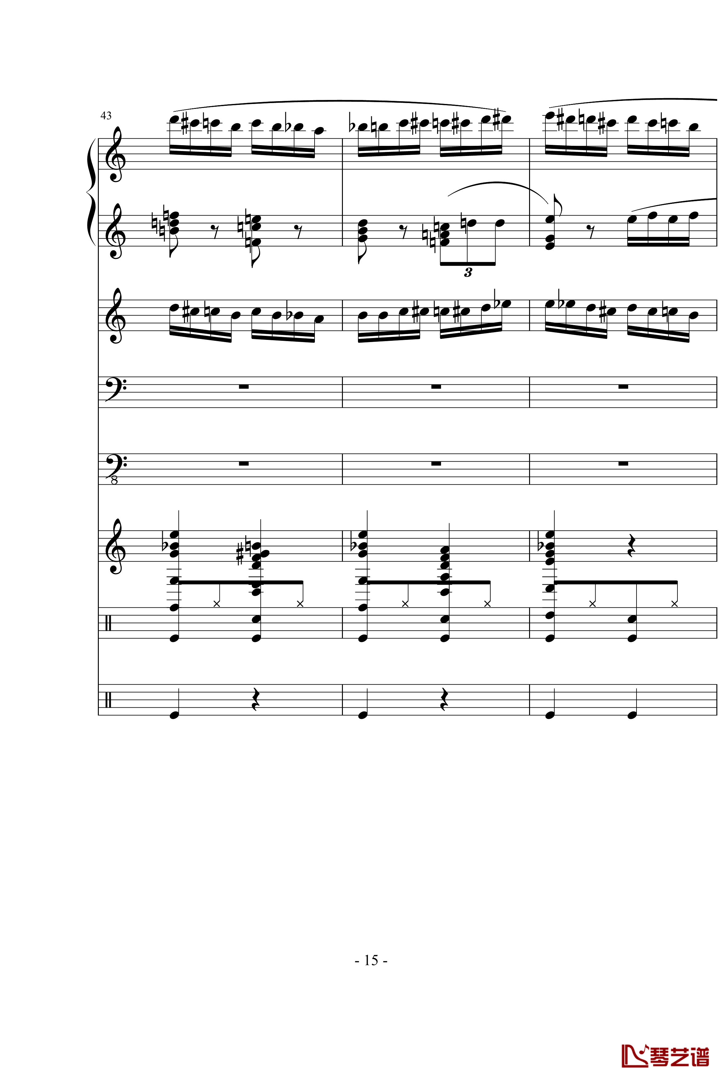 野蜂飞舞钢琴谱-里姆斯基-柯萨科夫15