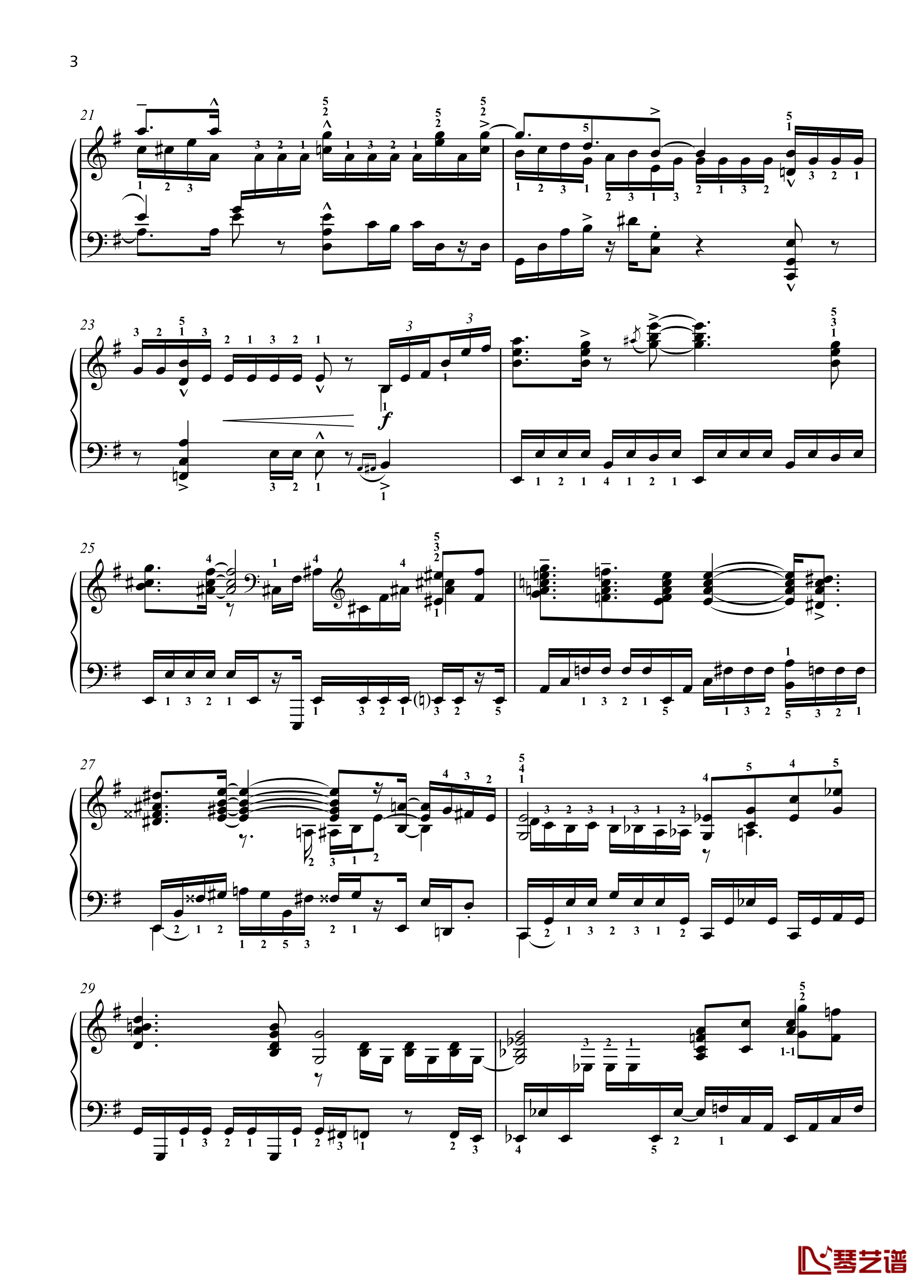 No. 3. Toccatina钢琴谱-带指法-八首音乐会练习曲 Eight Concert ?tudes Op 40-爵士-尼古拉·凯帕斯汀3