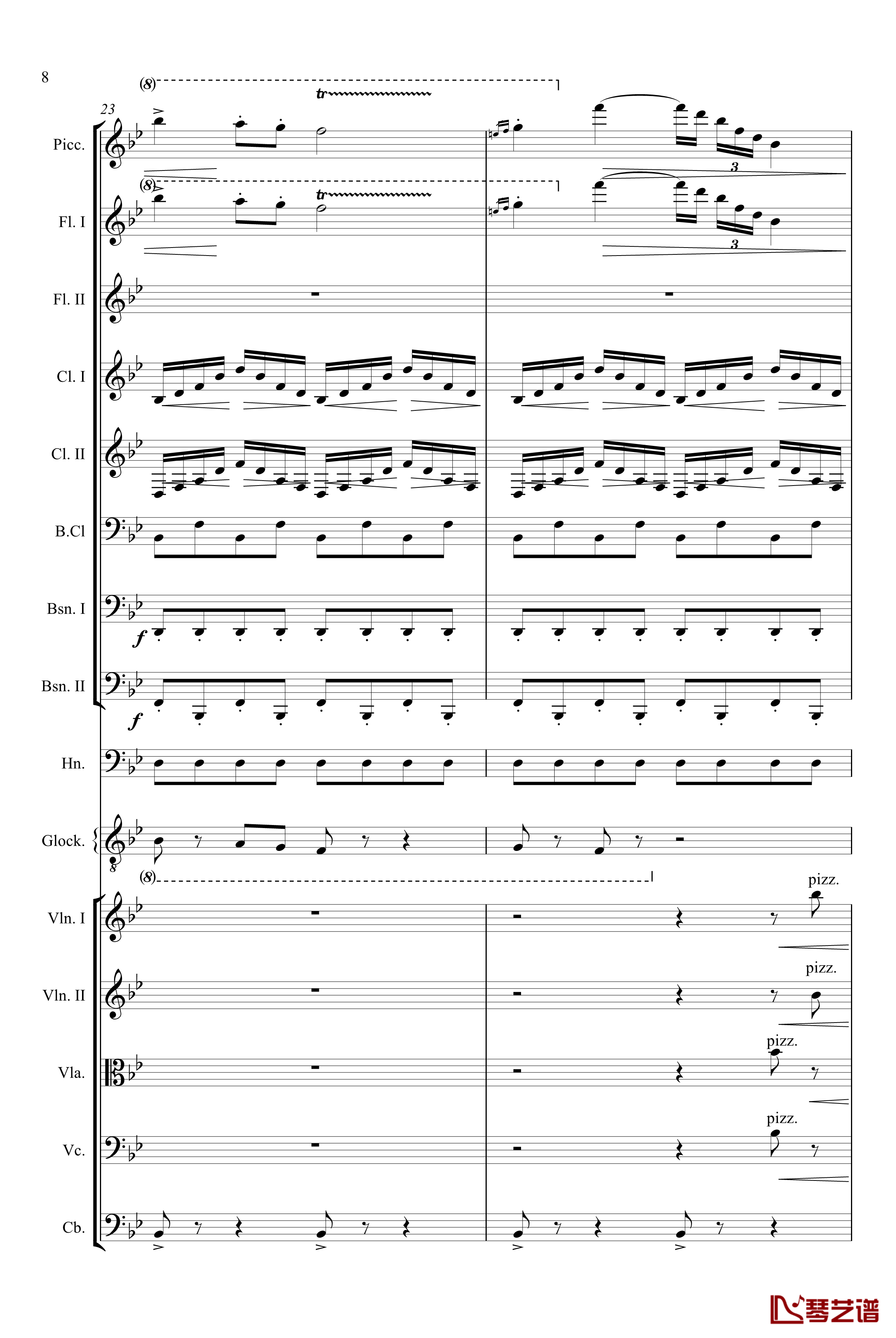 胡桃夹子组曲茶钢琴谱-柴科夫斯基-Peter Ilyich Tchaikovsky8