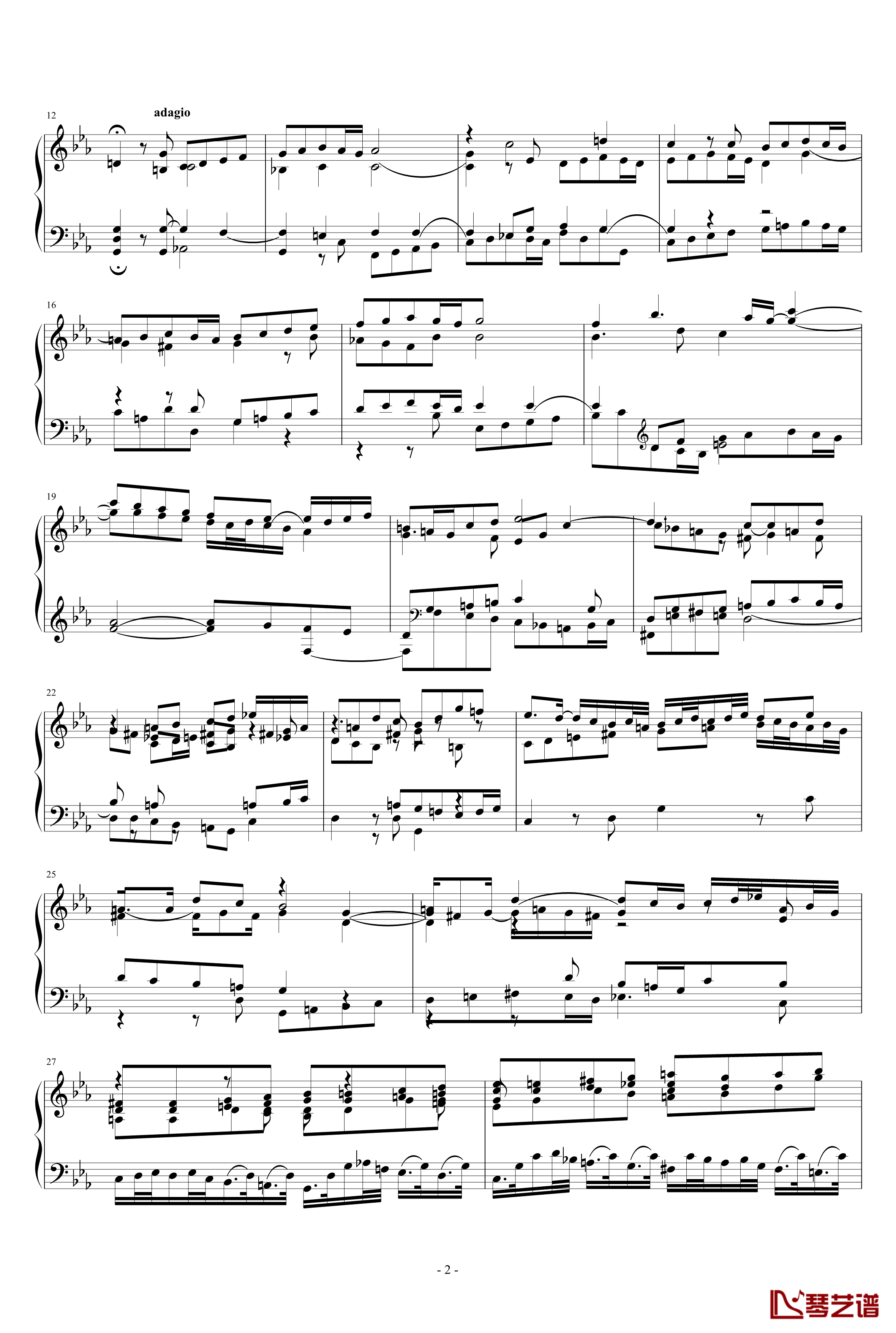 C小调托卡塔BWV911钢琴谱-雅克·奥芬巴赫2