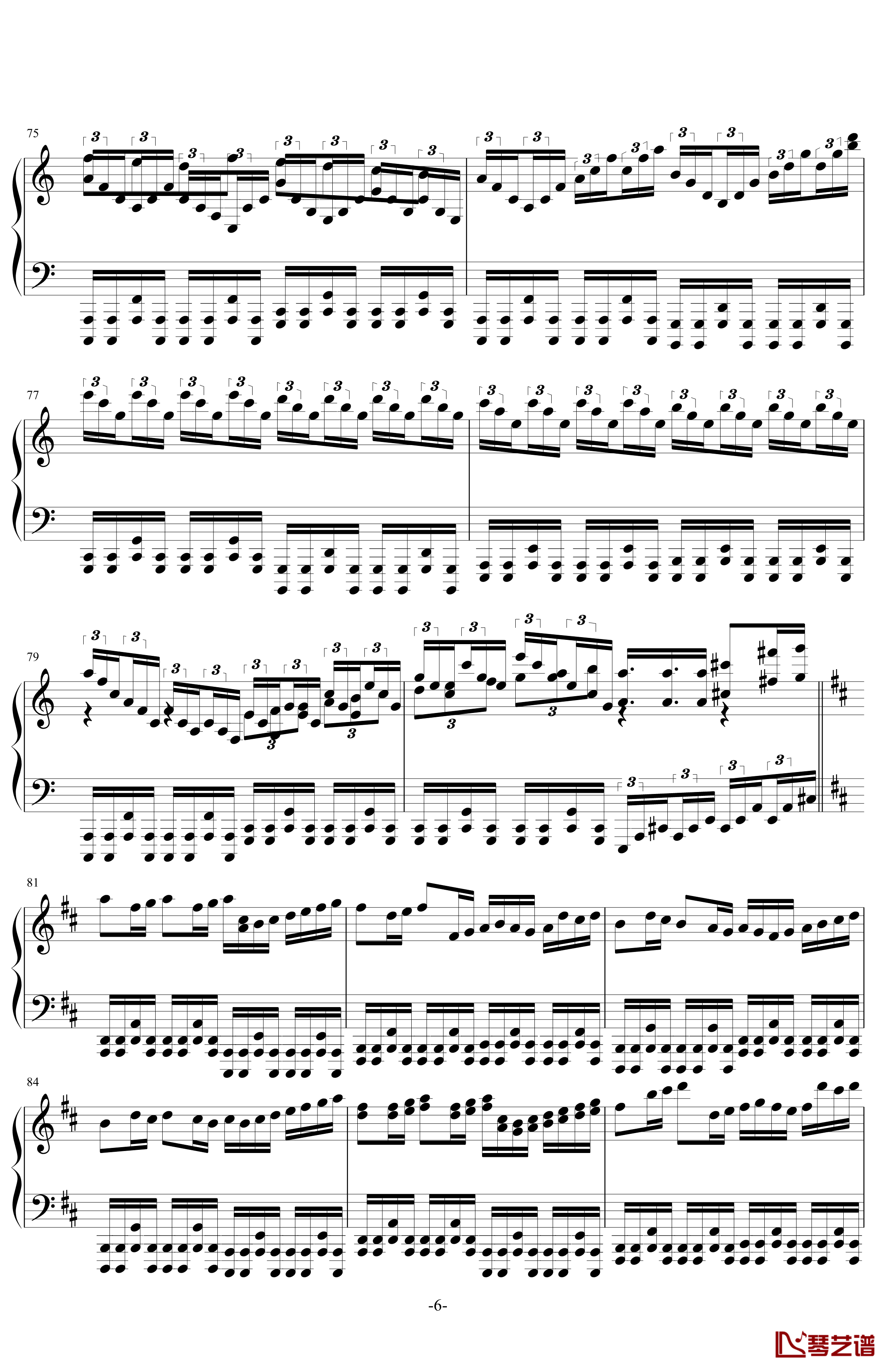 卡农钢琴谱-帕赫贝尔-Pachelbel-钢琴版摇滚6