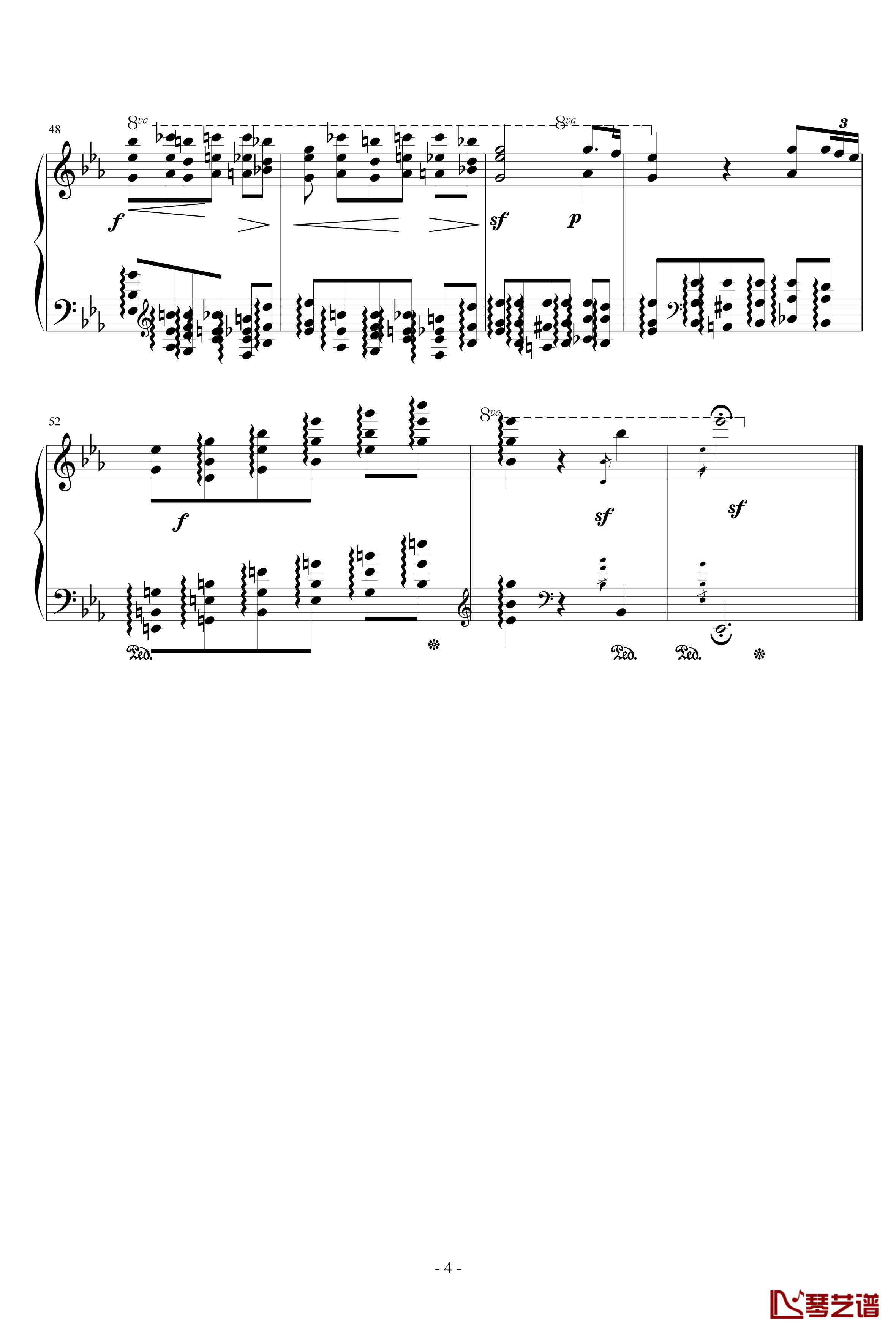 肖邦练习曲第11首钢琴谱-肖邦-chopin4