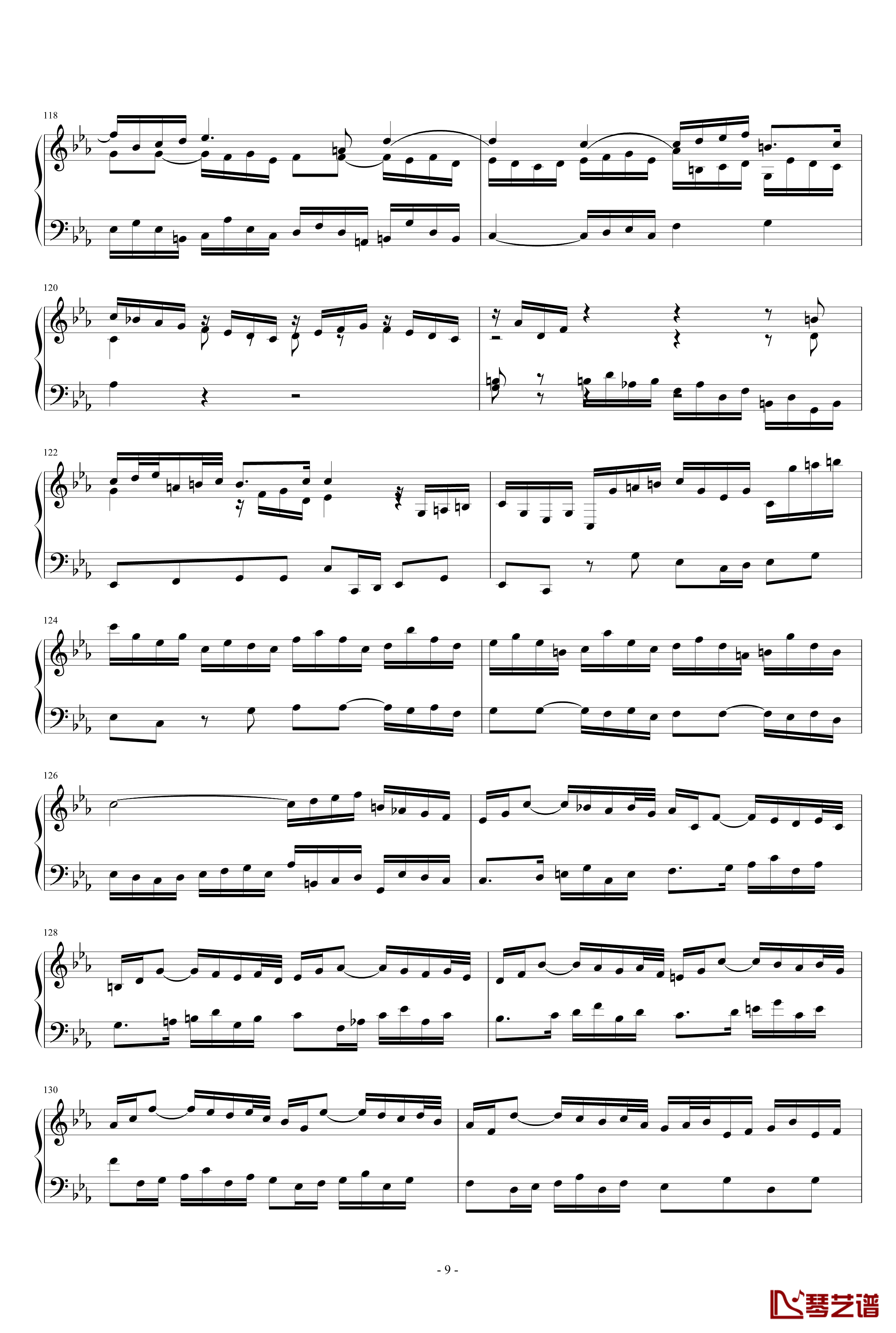 C小调托卡塔BWV911钢琴谱-雅克·奥芬巴赫9