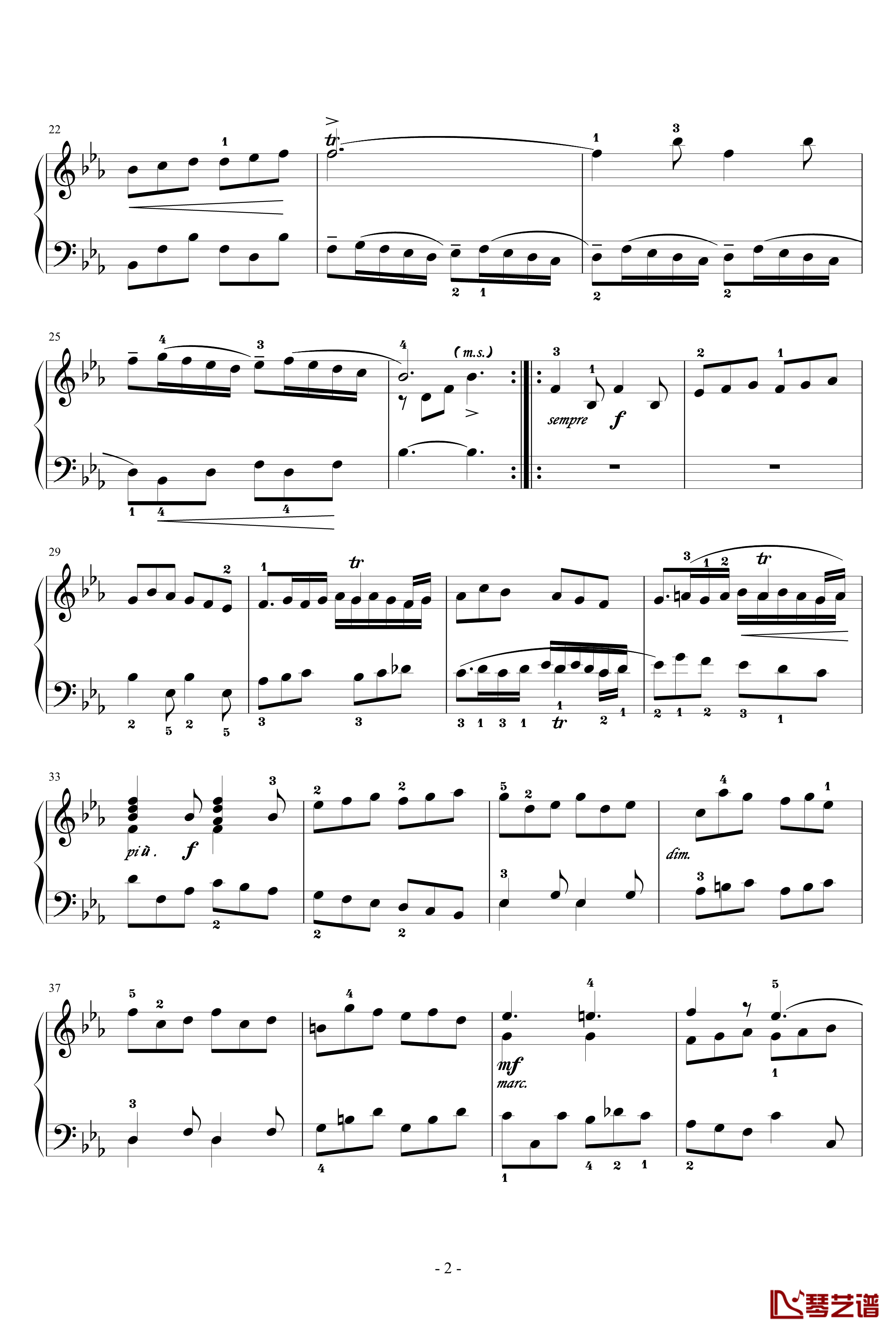 基格钢琴谱-法国组曲四No.6-奥芬巴赫2