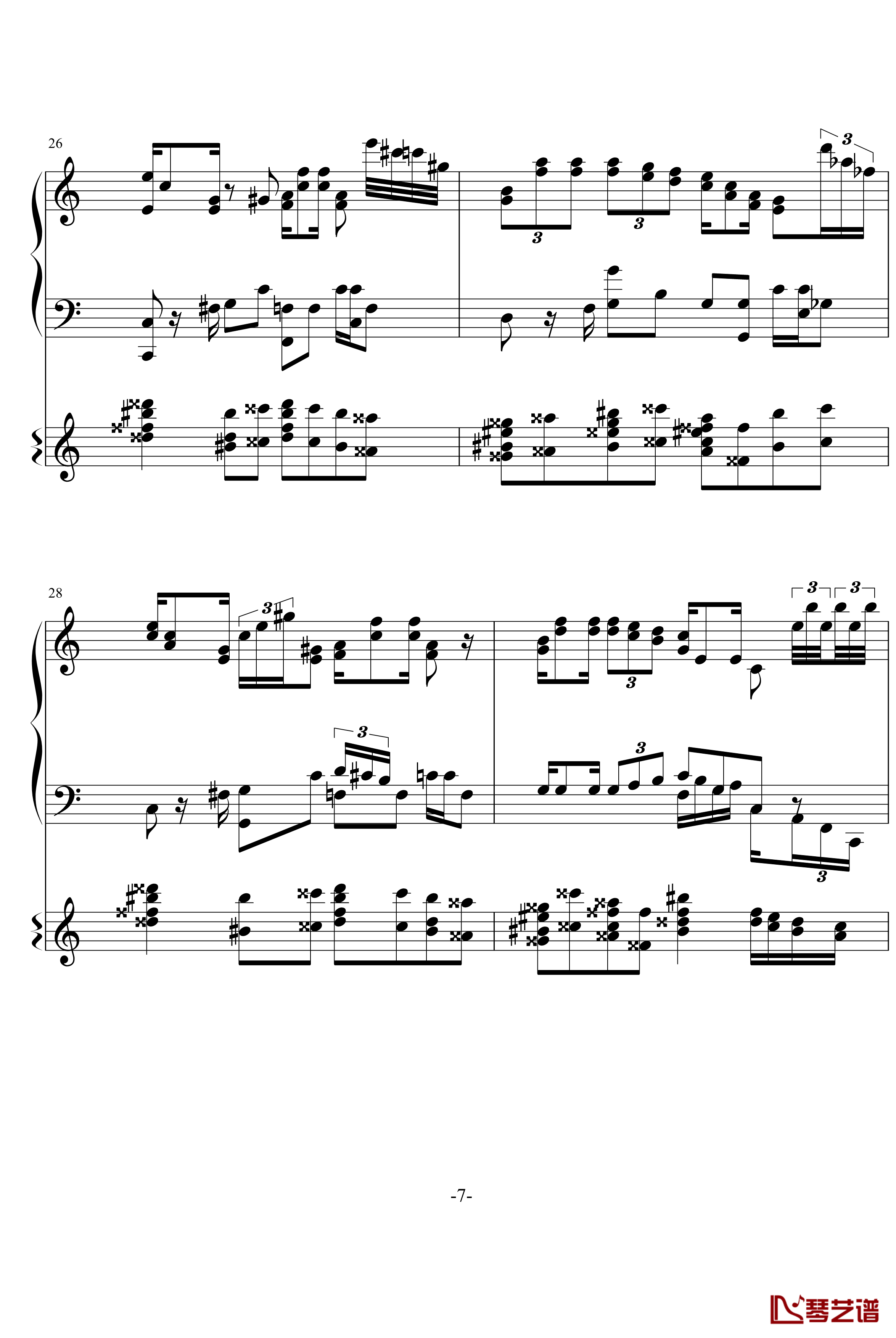 莫扎特和任天堂的故事钢琴谱-超级玛莉7