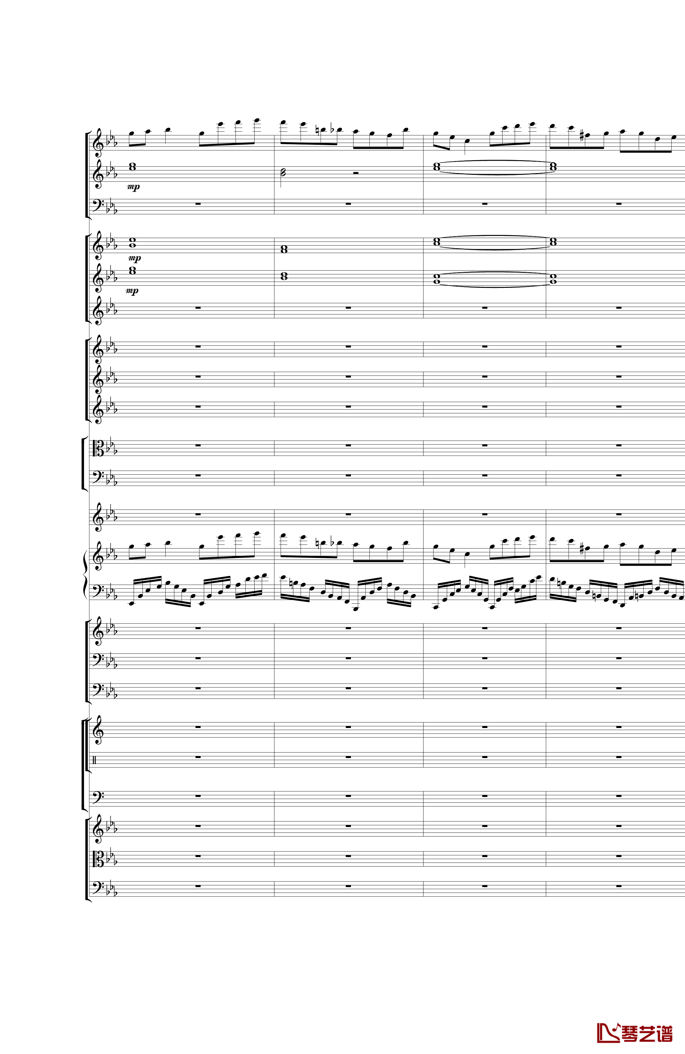 Piano Concerto No.3 in E Flat minor钢琴谱 I.Moderto-热情而辉煌46