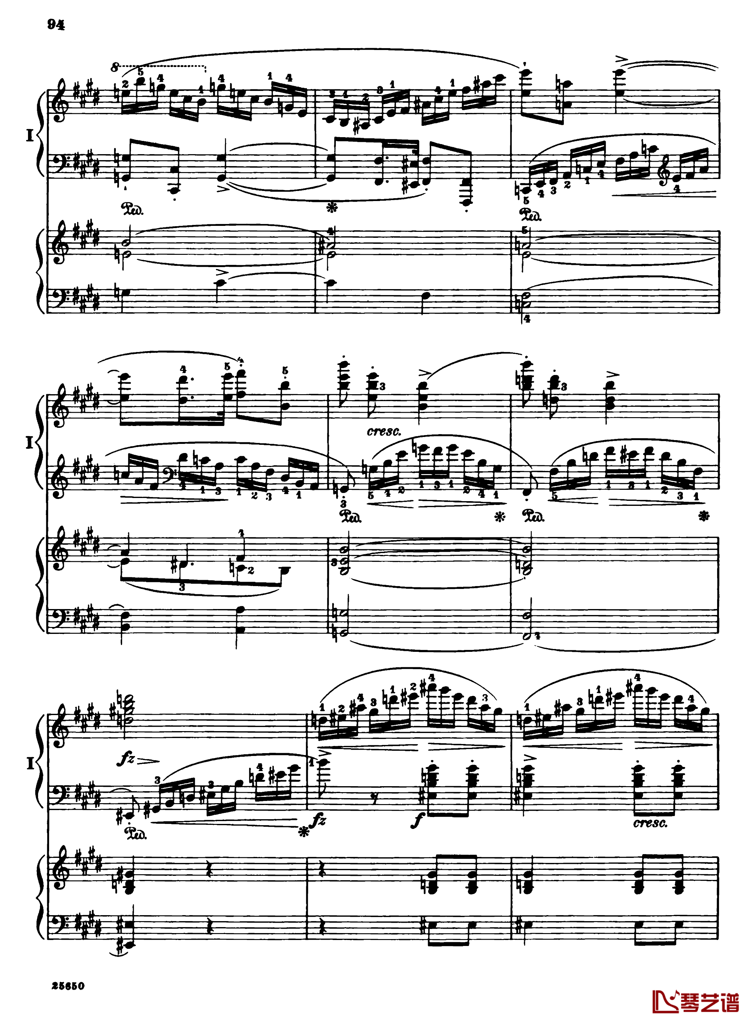 肖邦第一钢琴协奏曲钢琴谱-肖邦96