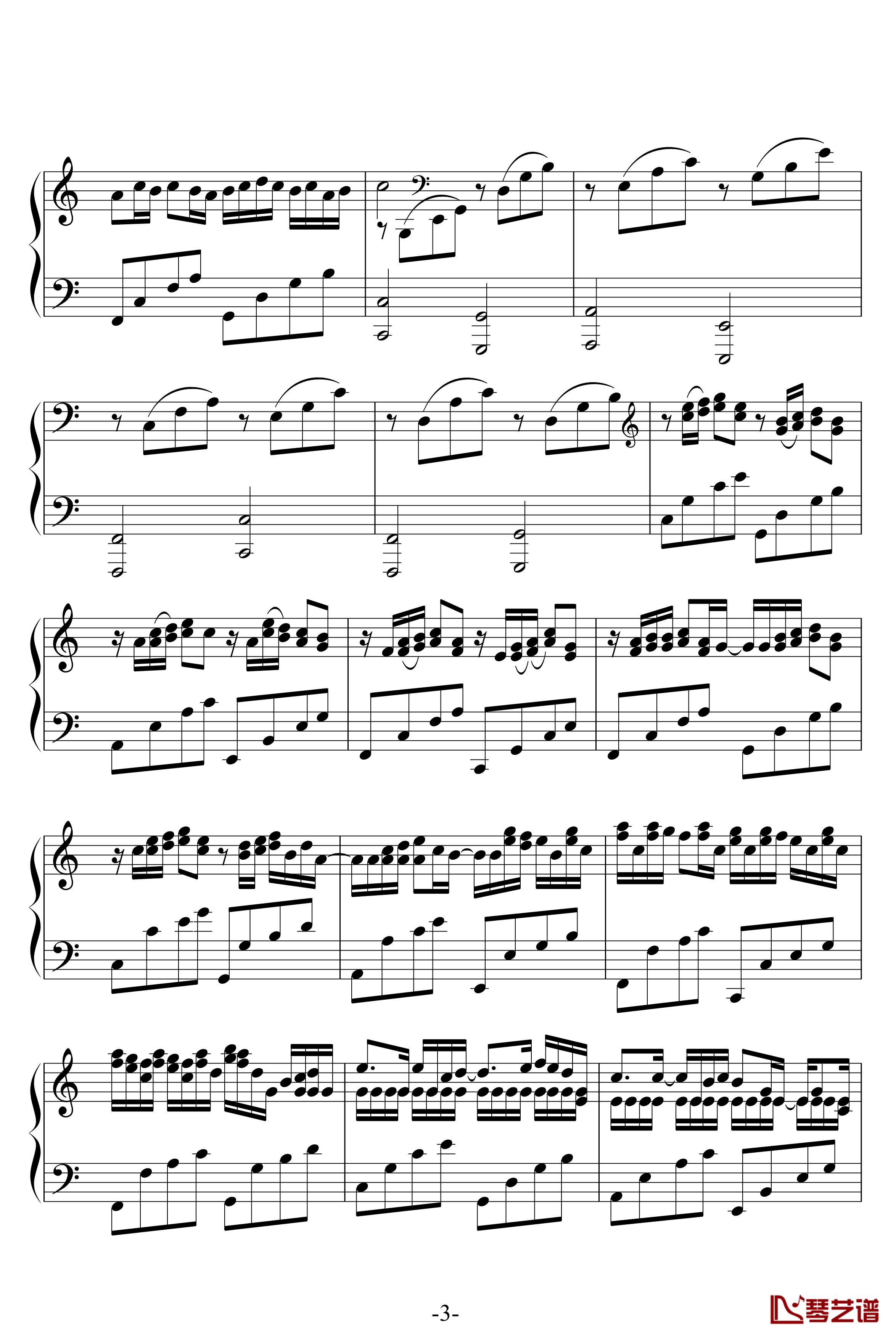 VARIATIONS ON THE KANON钢琴谱-帕赫贝尔-Pachelbel3